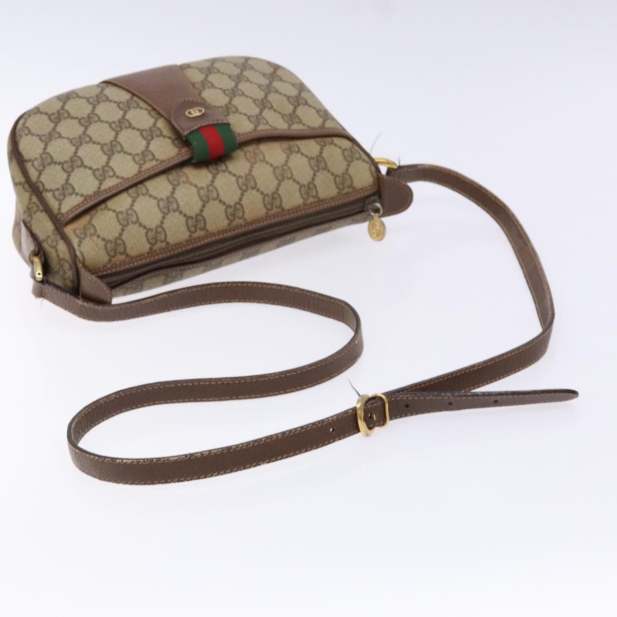 Gucci GUCCI GG Supreme Web Sherry Line Shoulder Bag Pvc Beige 001 Size ONE SIZE - 7 Thumbnail