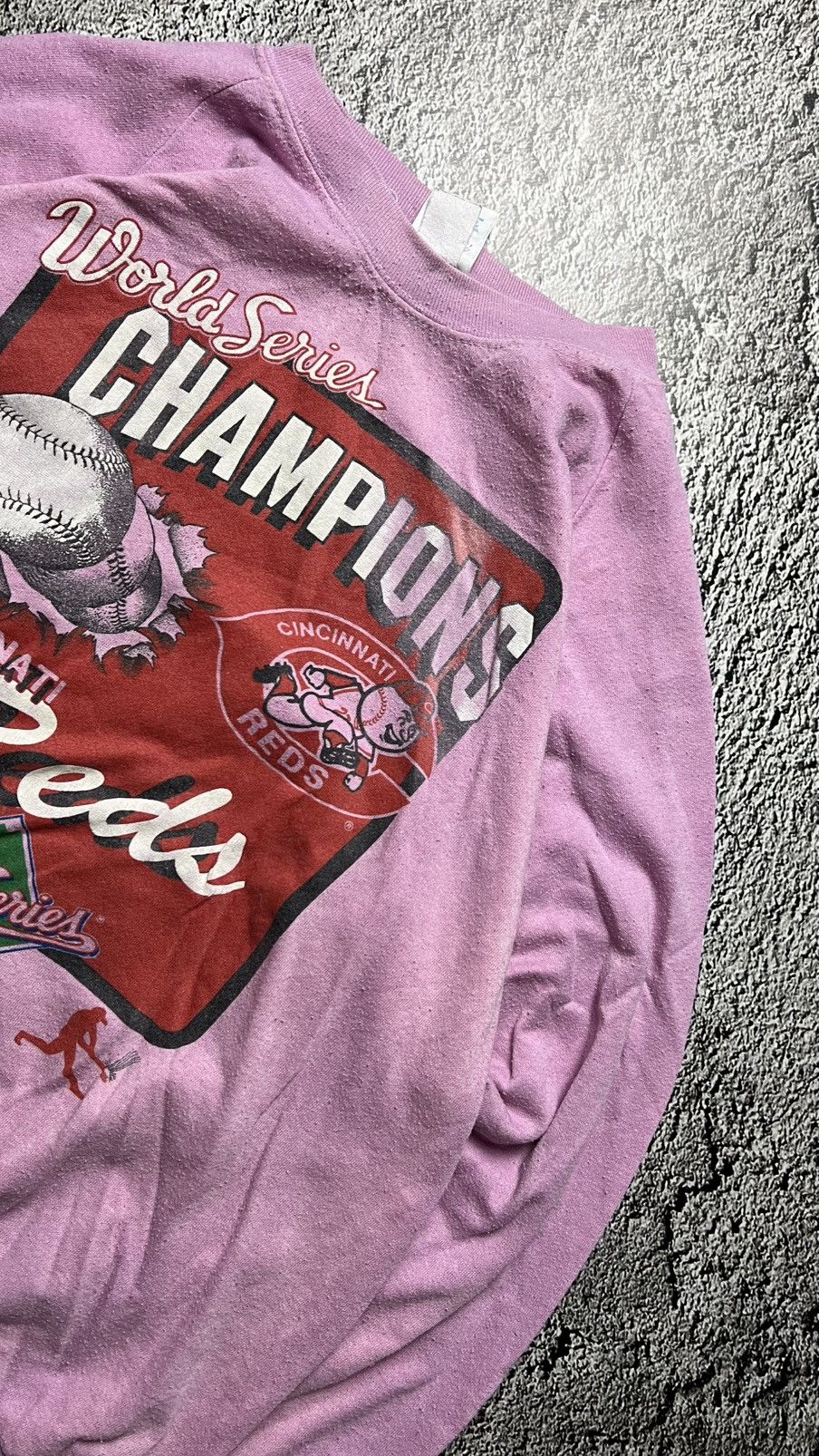 MLB 1990 Cincinatti Reds champions GARAN made in USA sweatshirt Size US XL / EU 56 / 4 - 2 Thumbnail