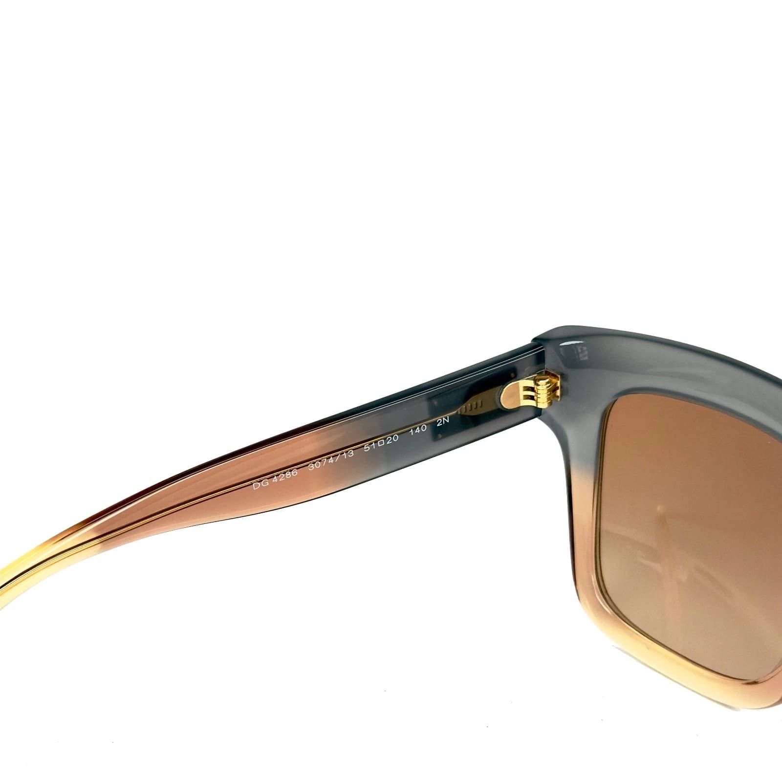 Dolce & Gabbana DOLCE & GABBANA DG4286 LOGO Plaque Brown Grey 4286 Geometric Size ONE SIZE - 9 Thumbnail