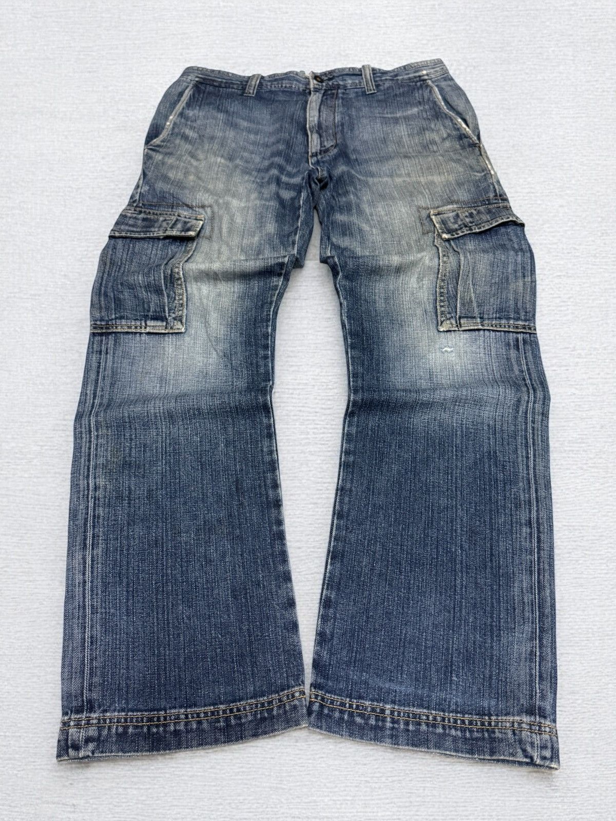 Gap Cargo GAP Multipocket Distressed Denim Pants Size US 33 - 1 Thumbnail