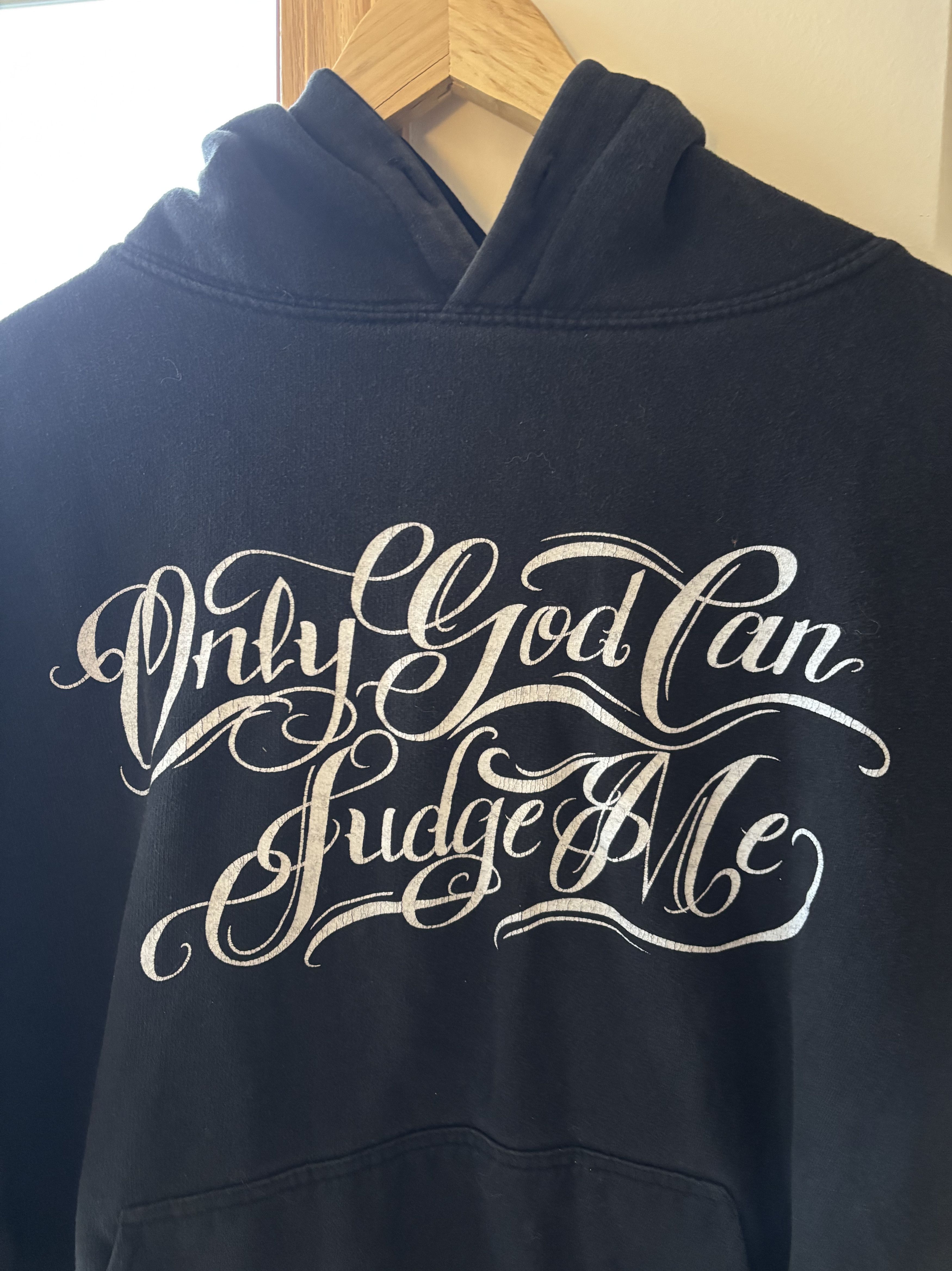 Vintage Vintage Tupac Hoodie ONLY GOD CAN JUDGE ME Size US M / EU 48-50 / 2 - 2 Thumbnail