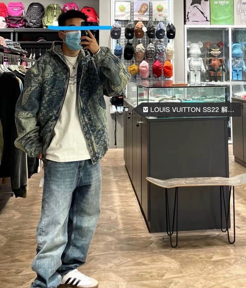 Louis Vuitton Blue Denim Logo Jacket - dmc