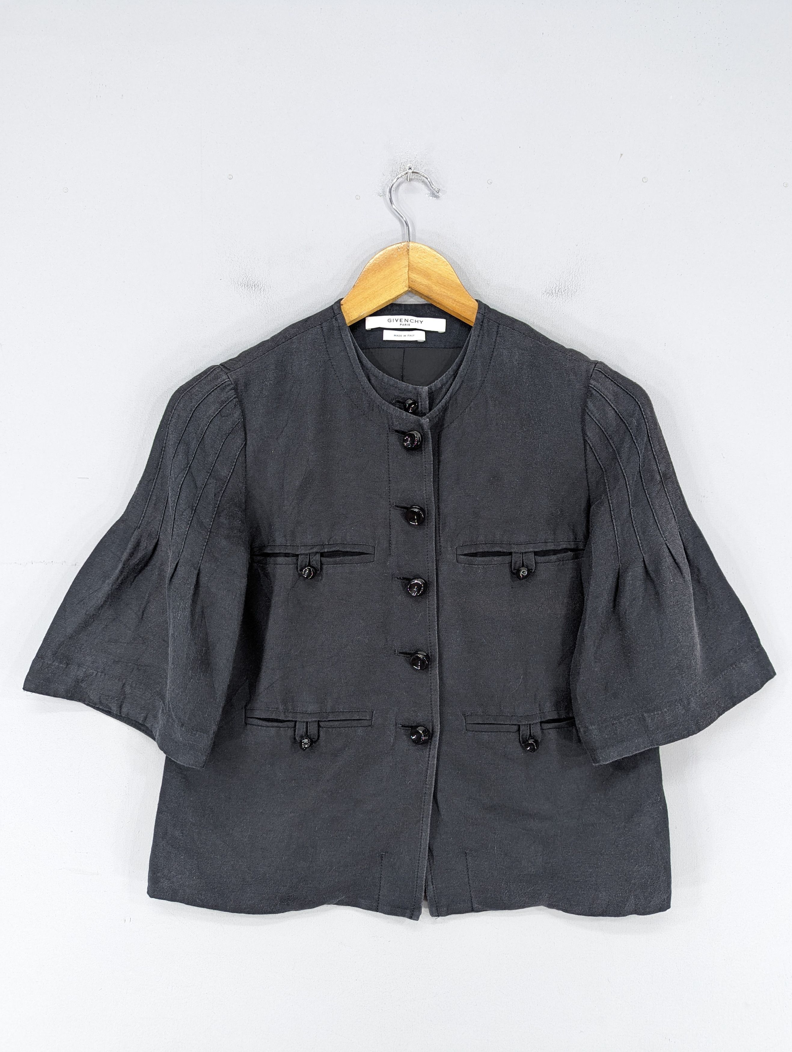 image of givenchy Button Ups Distressed Short Jacket, Women's (Size XS)