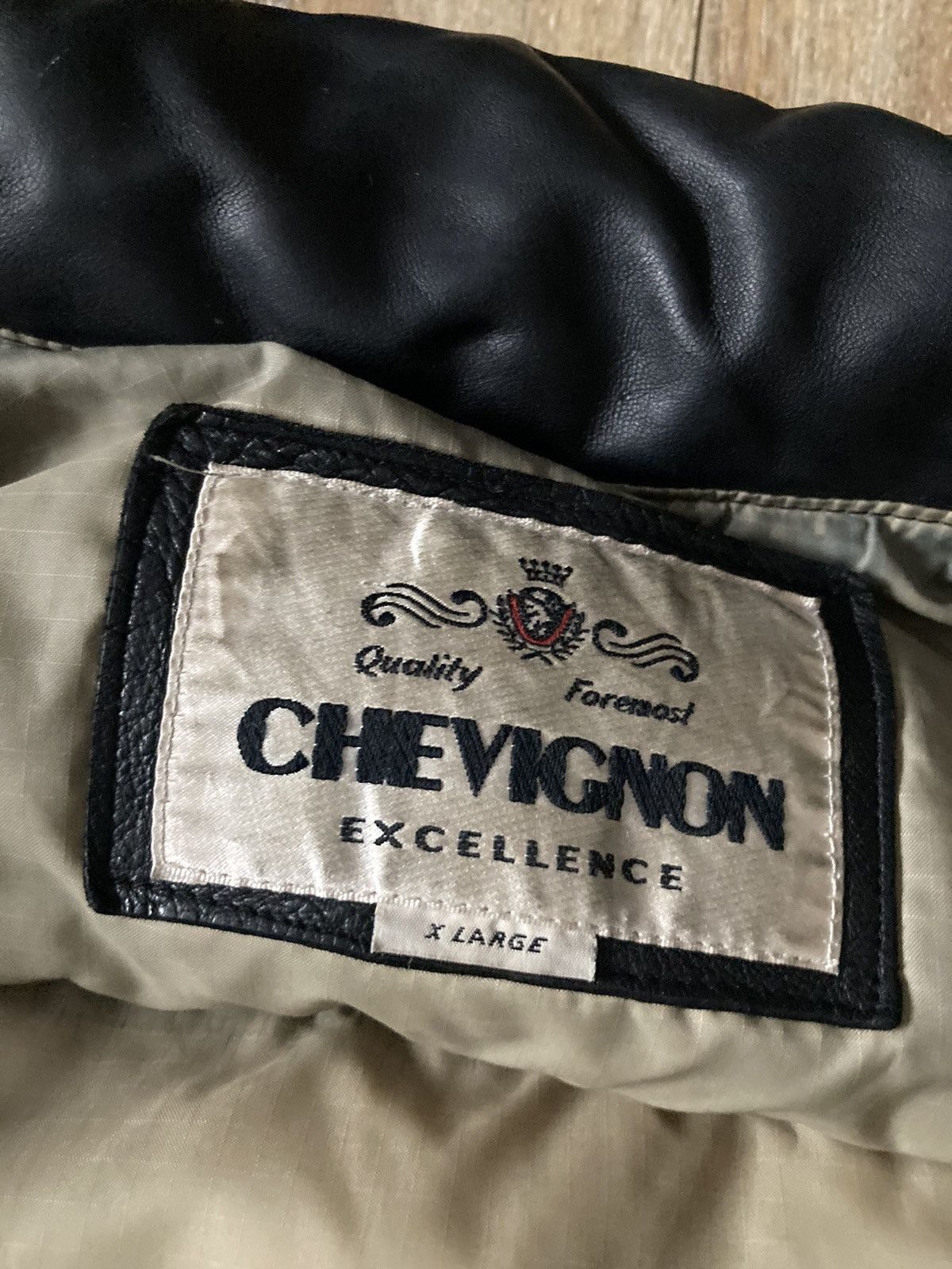 Chevignon Vintage Chevignon Leather Puffer Jacket Size US XL / EU 56 / 4 - 5 Thumbnail