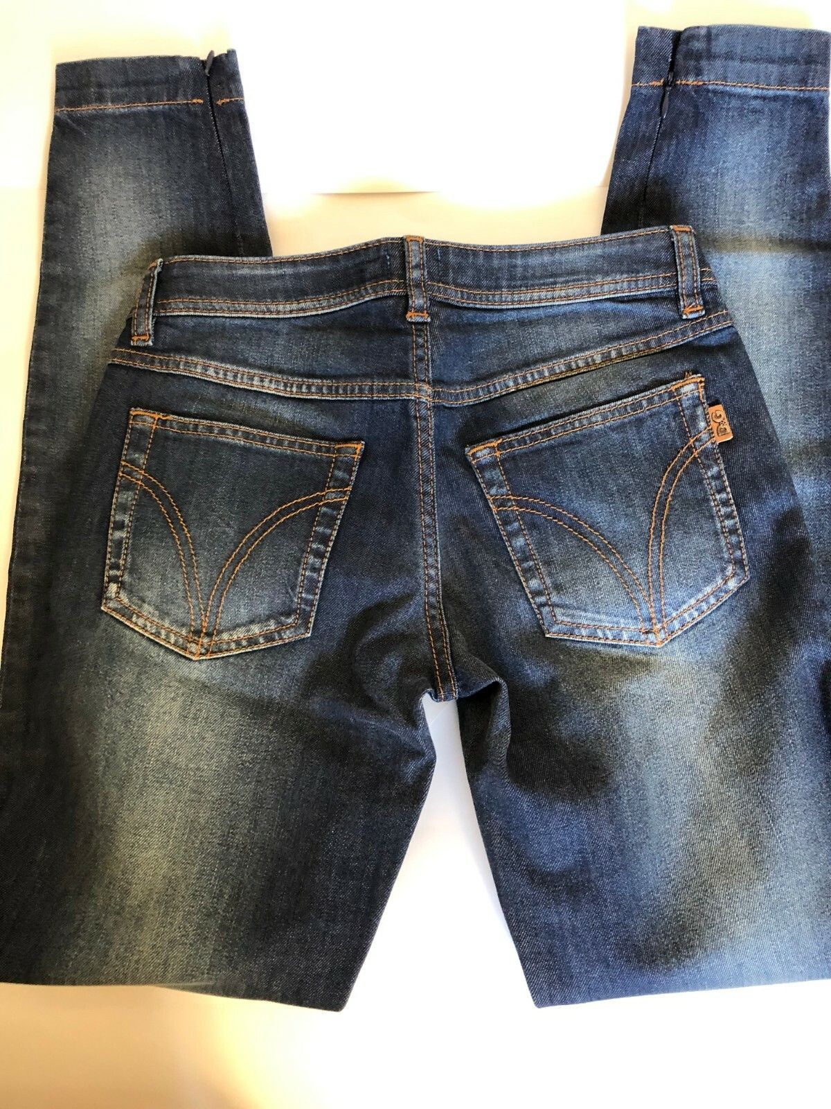 Dolce & Gabbana D & G Stone Washed Tight Jeans 23 Cotton Slim Made Italy Size 23" - 2 Thumbnail