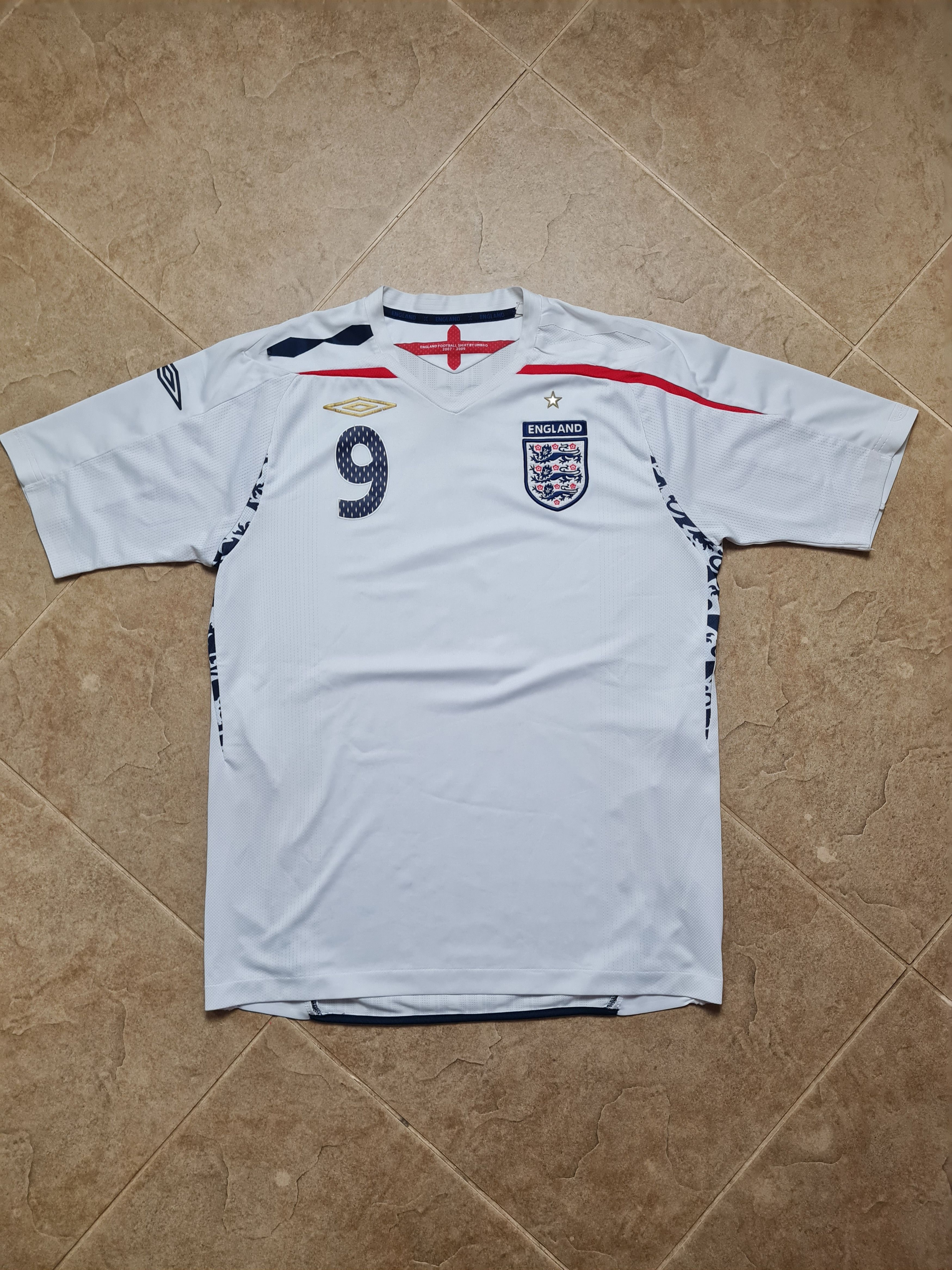 Umbro Vintage Umbro #9 Rooney ENGLAND 2008/2010 Football Soccer Size US L / EU 52-54 / 3 - 2 Thumbnail