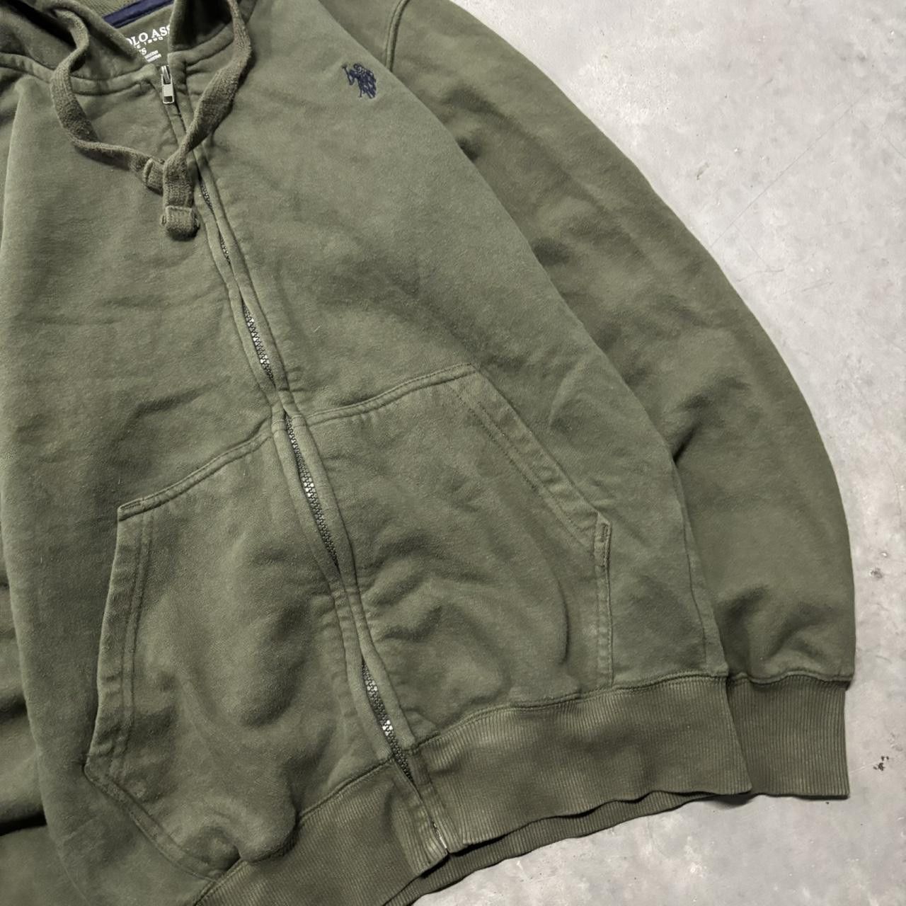 U.S. Polo Assn. × Vintage Crazy Vintage Y2K/2000s Olive Green U.S. Polo Assn. Streetwear Zip Up Hoodie! Size US XS / EU 42 / 0 - 4 Thumbnail