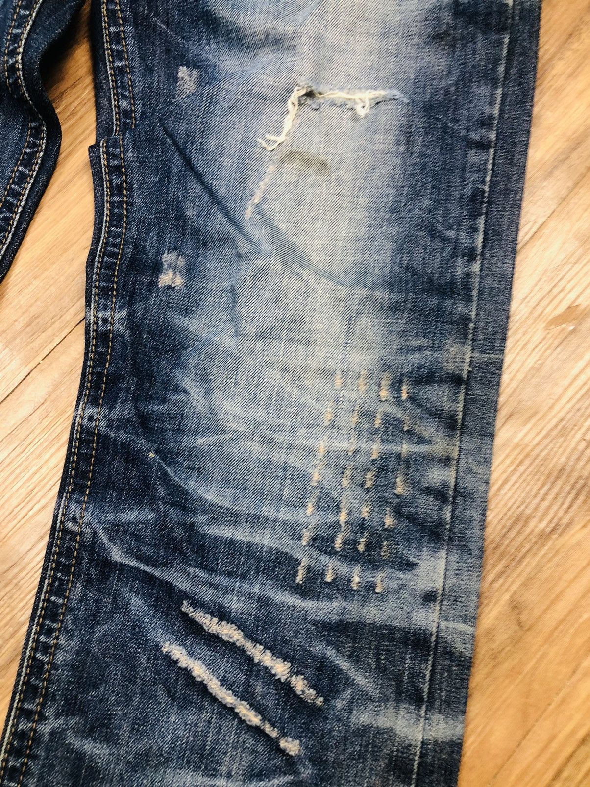 PRANDI Distressed Jeans PDL Denim - Whiskering Wash (38)
