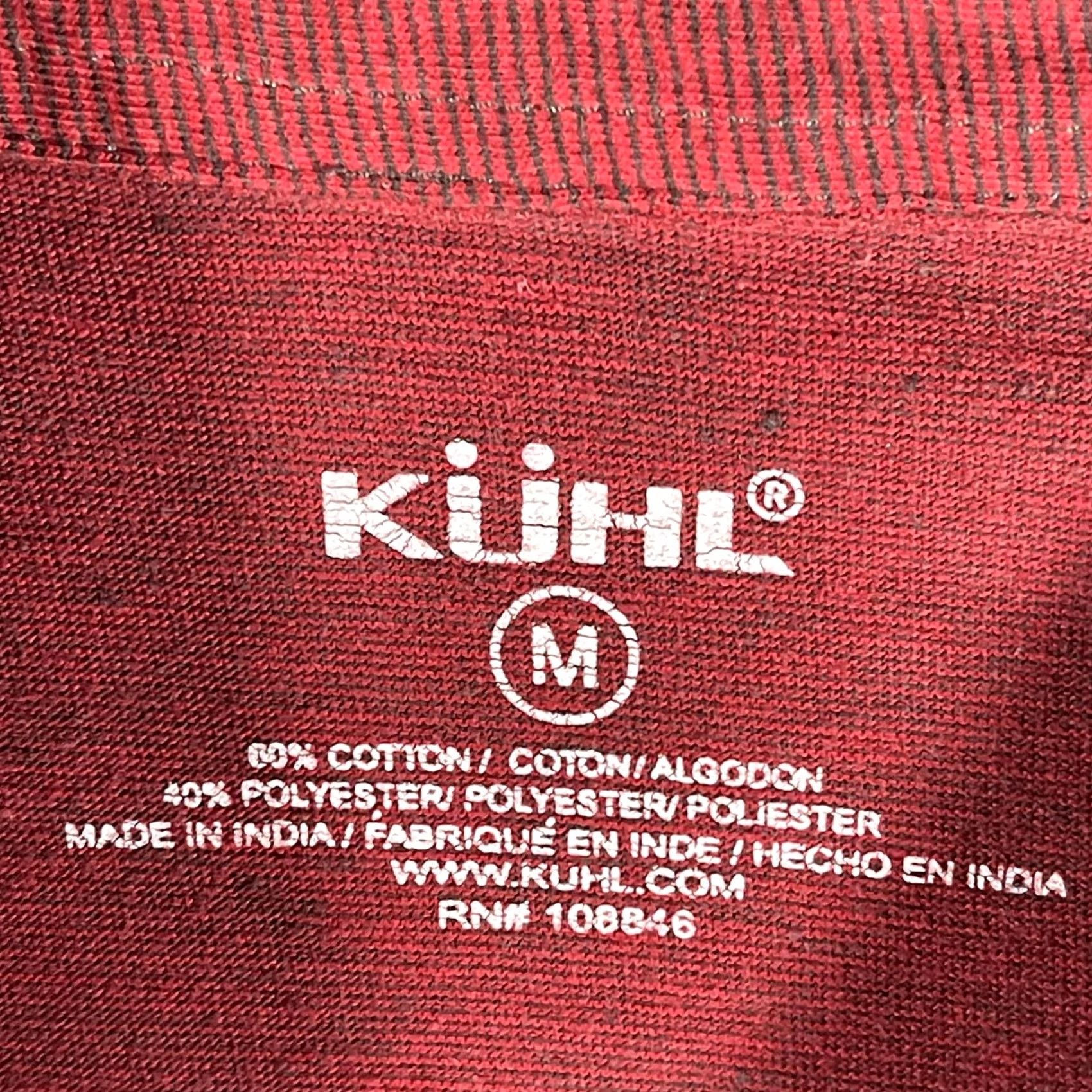 Vintage Kuhl Polo Shirt Mens Medium Red Striped Double Pocket Hiking Outdoor Casual Size US M / EU 48-50 / 2 - 4 Thumbnail