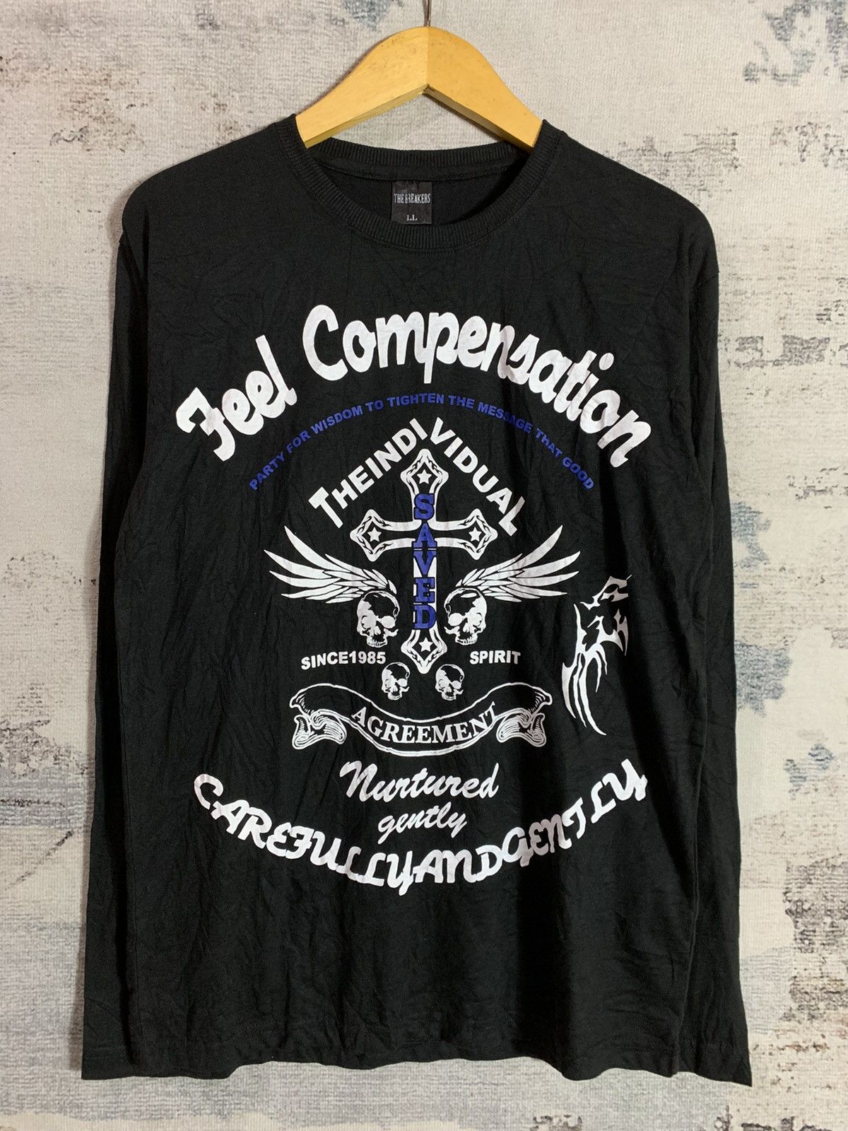 14th Addiction × In The Attic × KMRii Japanese Poem Cross LongSleeve 'KMRii Style Size US L / EU 52-54 / 3 - 1 Thumbnail