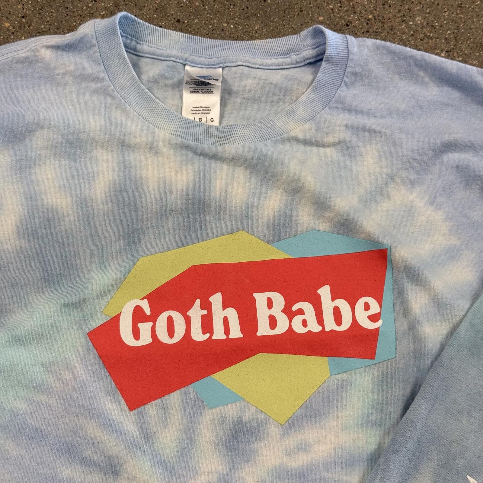 Designer Deadstock Goth Babe Tie-Dye Long Sleeve Band T-Shirt Sz L Size US L / EU 52-54 / 3 - 3 Thumbnail