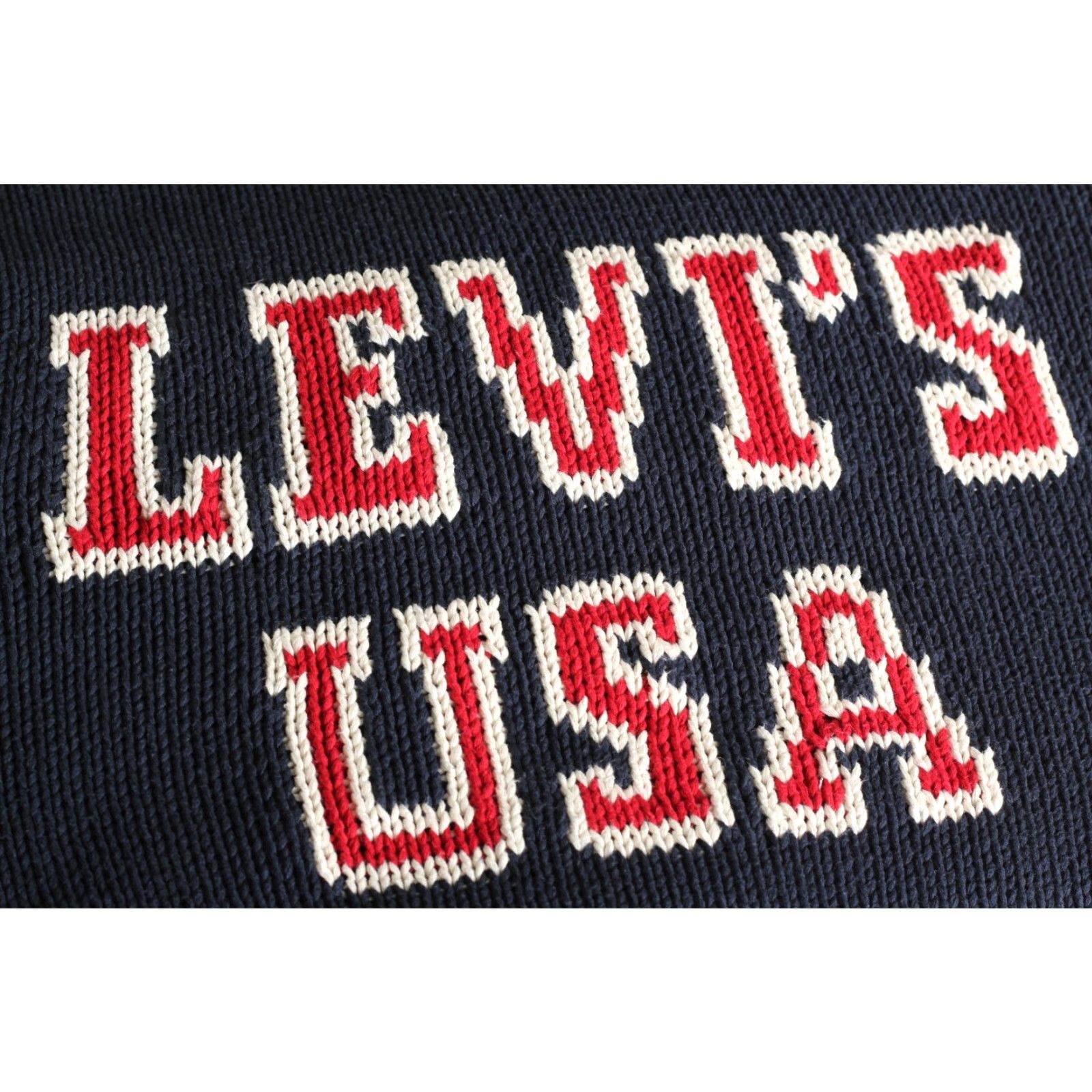 Levi's VINTAGE Levi’s USA Jumper Shirt XL Men Blue Cotton Crew Neck Knit pullover Size US XL / EU 56 / 4 - 3 Thumbnail