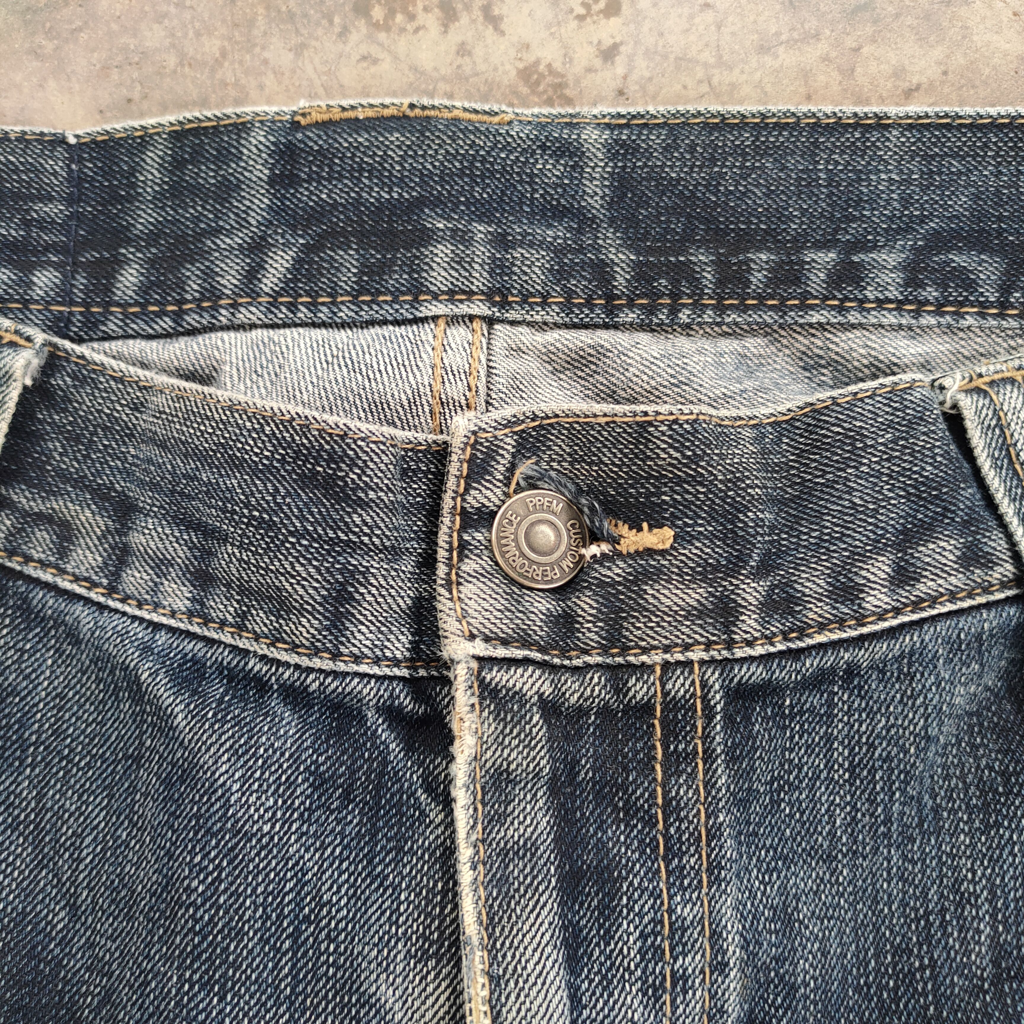 PPFM VINTAGE PPFM FADED RIPPED BONDAGE DENIM JEANS PANTS Size US 33 - 5 Thumbnail