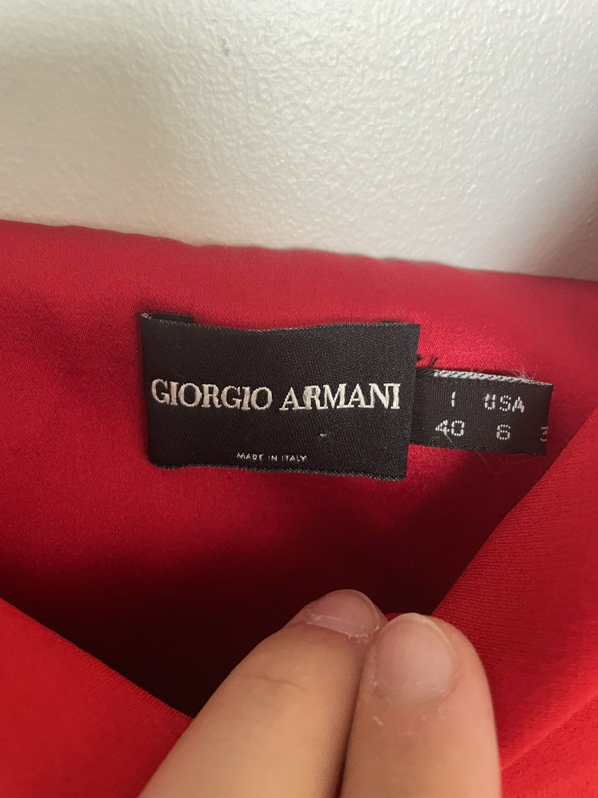 Giorgio Armani Giorgio Armani Red Split Top - Women’s Size M / US 6-8 / IT 42-44 - 2 Thumbnail