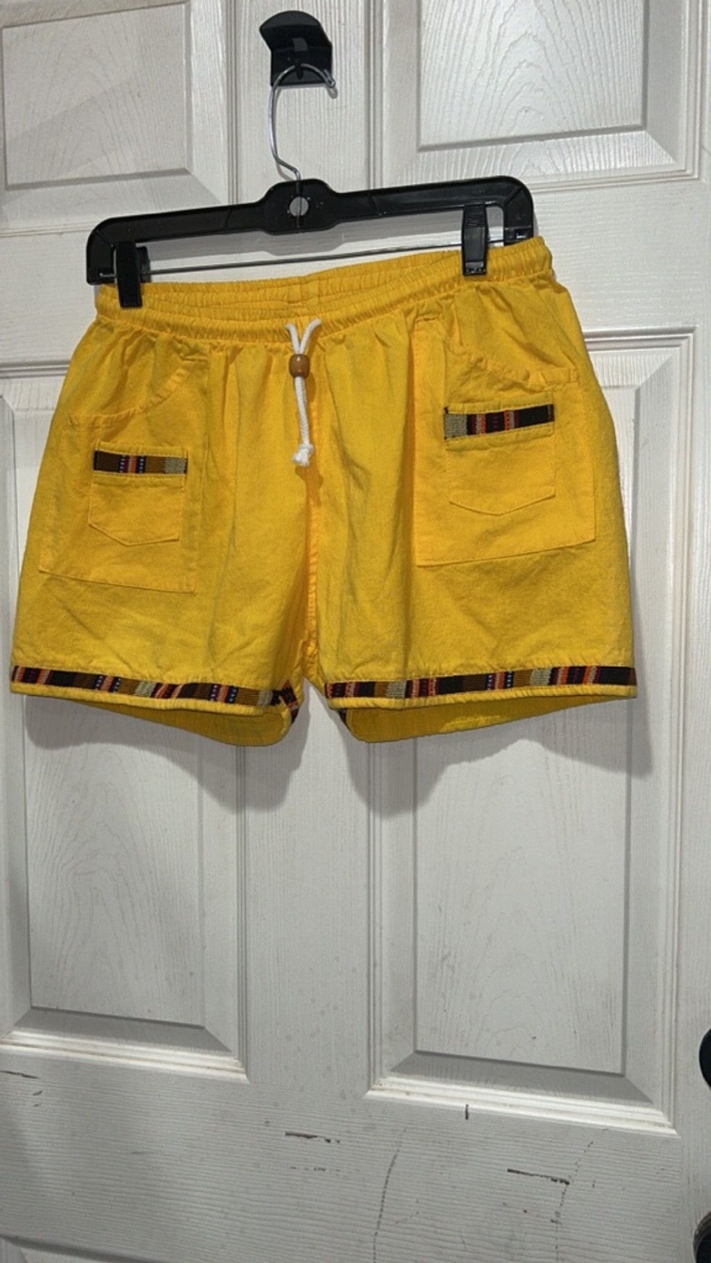 Canon Women's Canoz Yellow Multicolor Casual Shorts L Size 32" / US 10 / IT 46 - 2 Thumbnail