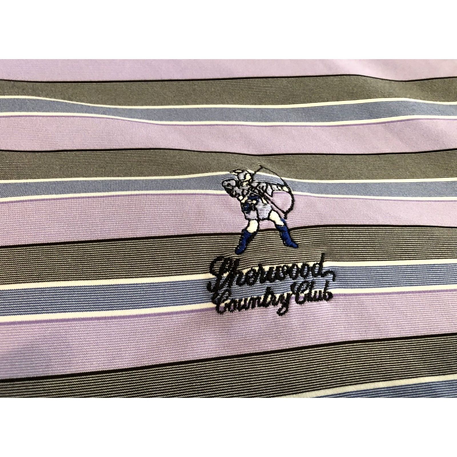 Peter Millar Peter Millar Summer Comfort Polo Shirt Striped Purple Mens Large Size US L / EU 52-54 / 3 - 2 Thumbnail