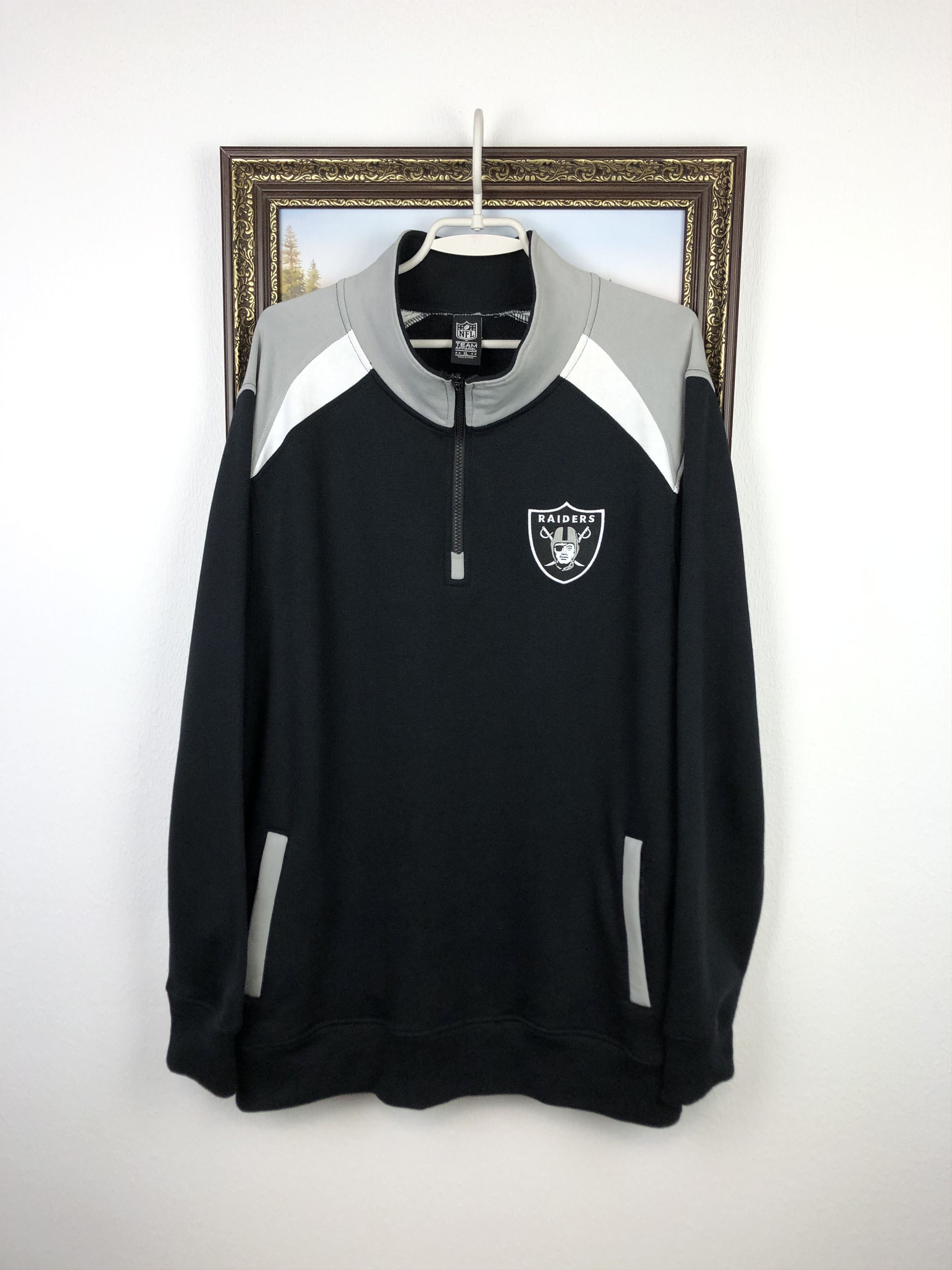 NFL Los Vegas Raiders NFL Sport Jacket Track Top Rare Black Size US XL / EU 56 / 4 - 1 Thumbnail