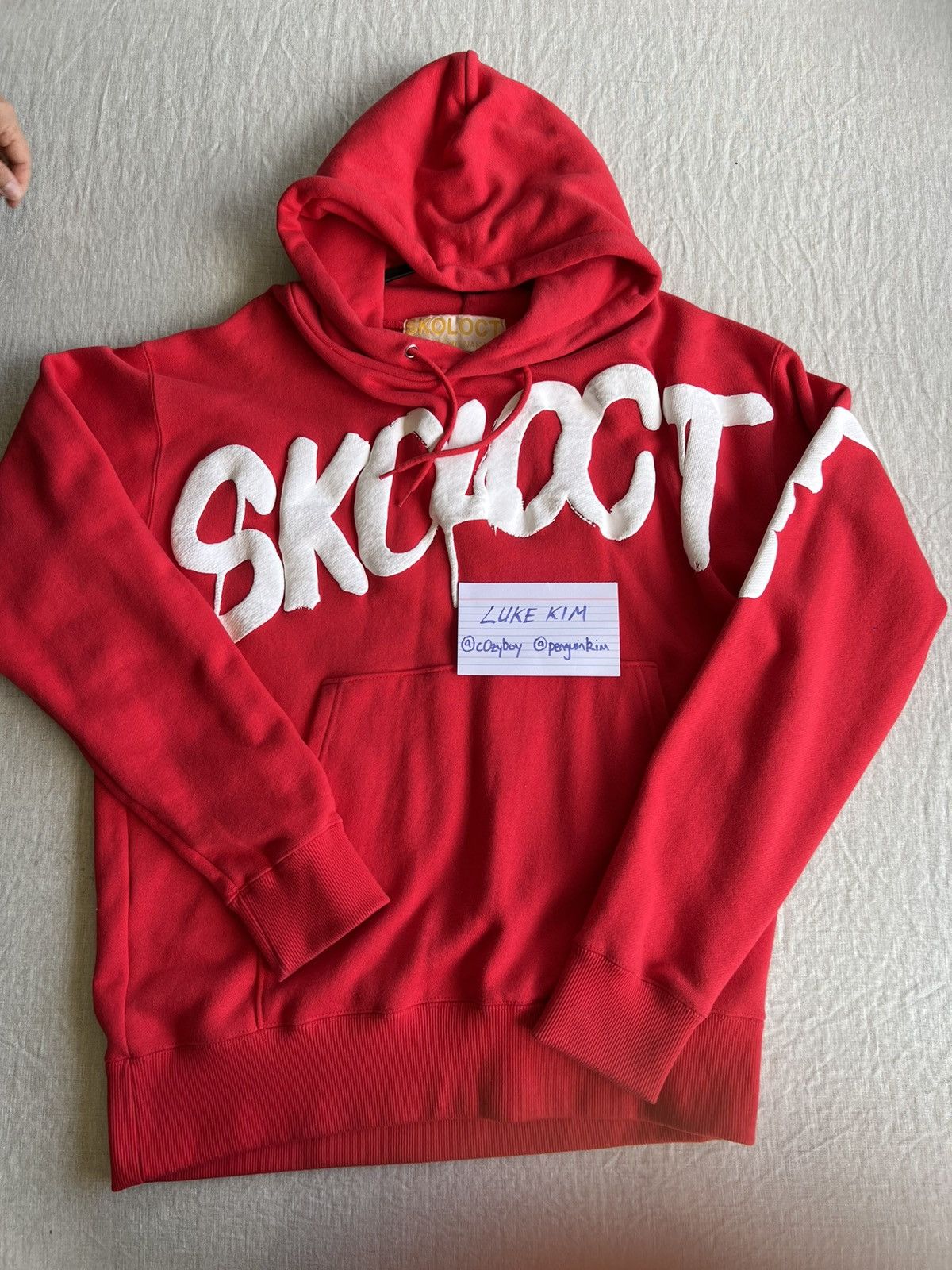 image of Skoloct Grafitti Hoodie in Red, Men's (Size Medium)