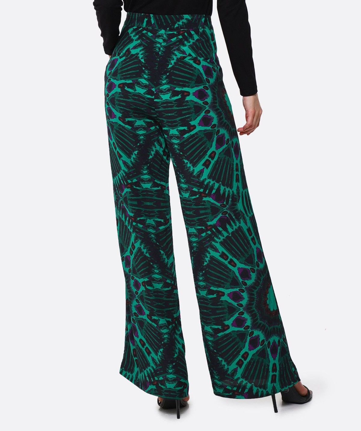 ba&sh Ba&Sh Womens Psychedelic Print Wide Leg Clyde Flared Pants Size 30" / US 8 / IT 44 - 2 Thumbnail