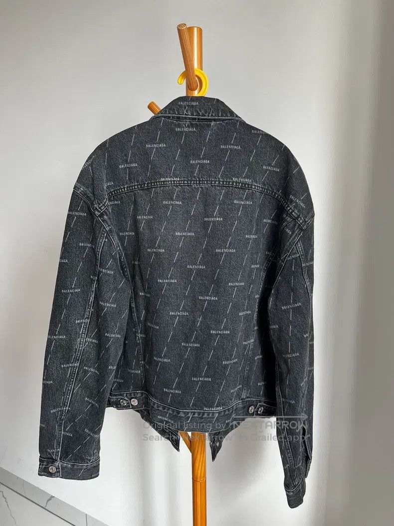 Balenciaga Balenciaga Printed Logo Black Denim Shirt Size US M / EU 48-50 / 2 - 2 Thumbnail