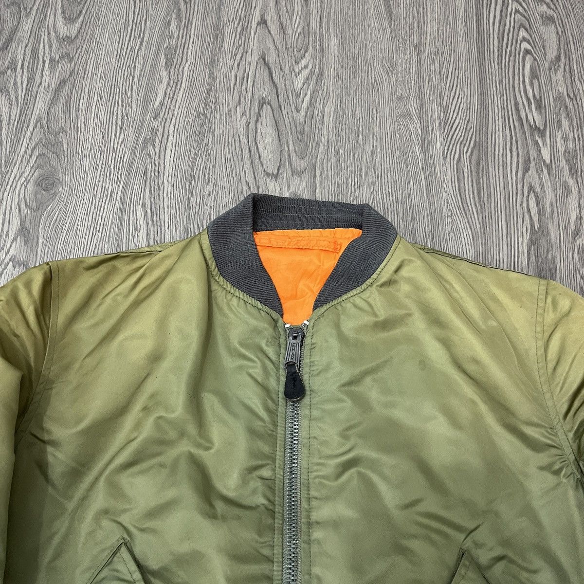 Alpha Industries Crazy Sunfaded Greenbrier Ind Ma-1 Fly Bomber Jacket Size US M / EU 48-50 / 2 - 4 Thumbnail
