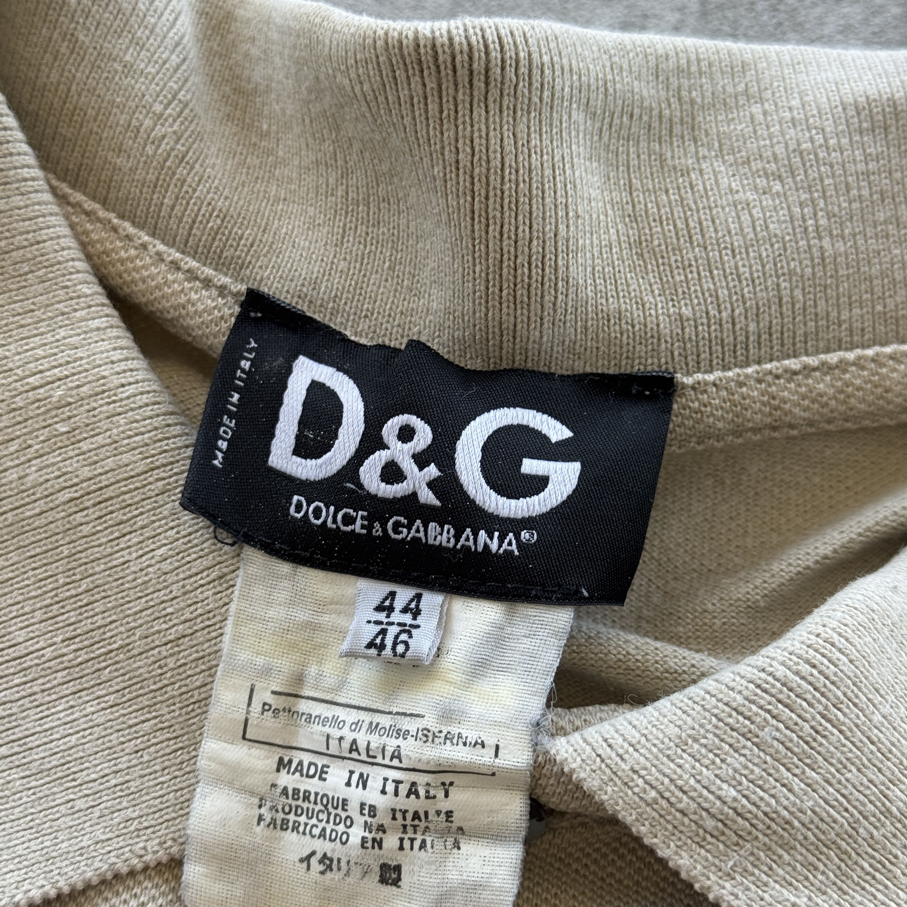 Dolce & Gabbana D&G Dolce & Gabbana Vintage Logo Polo Shirt Beige 44/46 Size US S / EU 44-46 / 1 - 5 Thumbnail