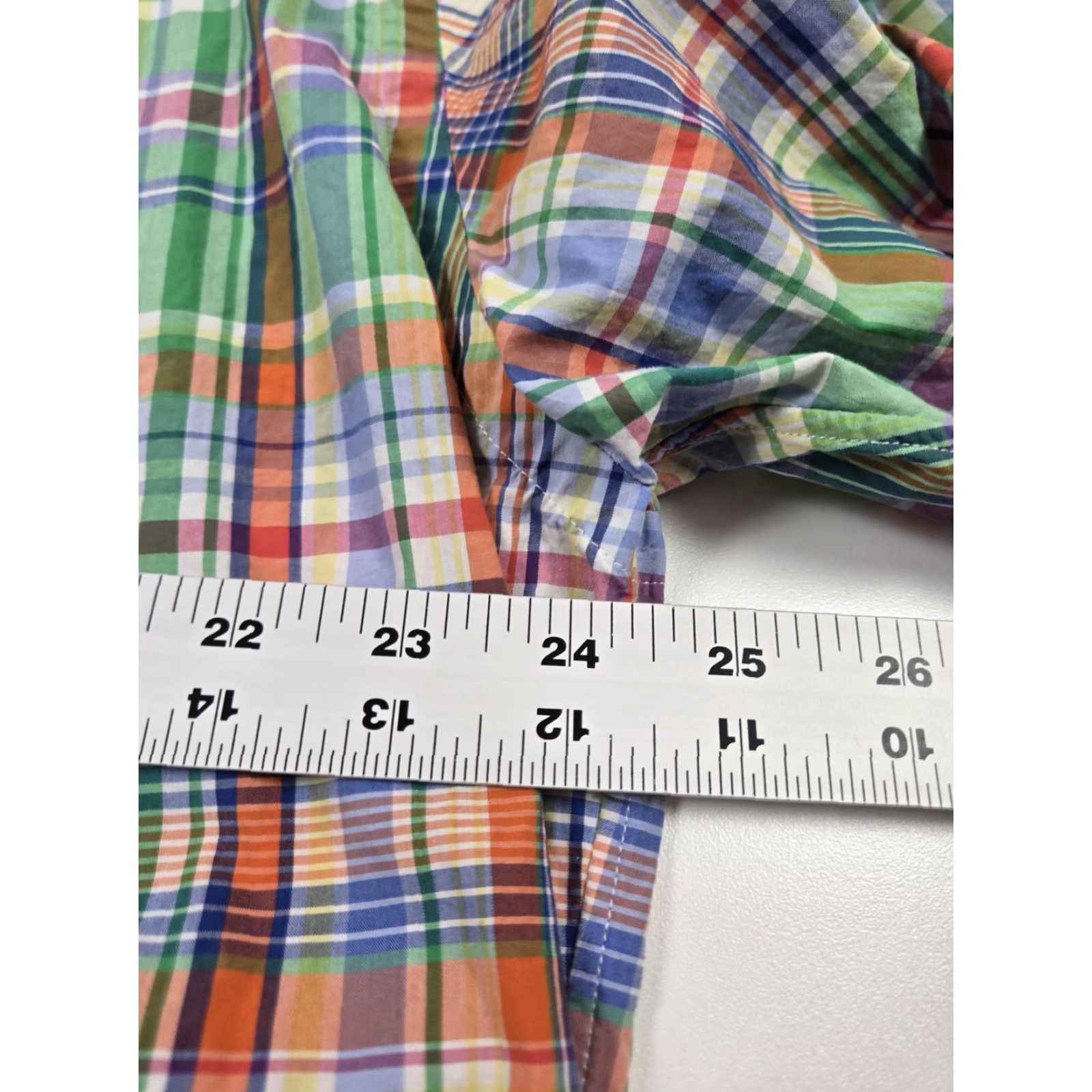 Ralph Lauren Ralph Lauren Shirt Mens LT Tall Green Madras Plaid Classic Fit Button Down Size US L / EU 52-54 / 3 - 6 Thumbnail