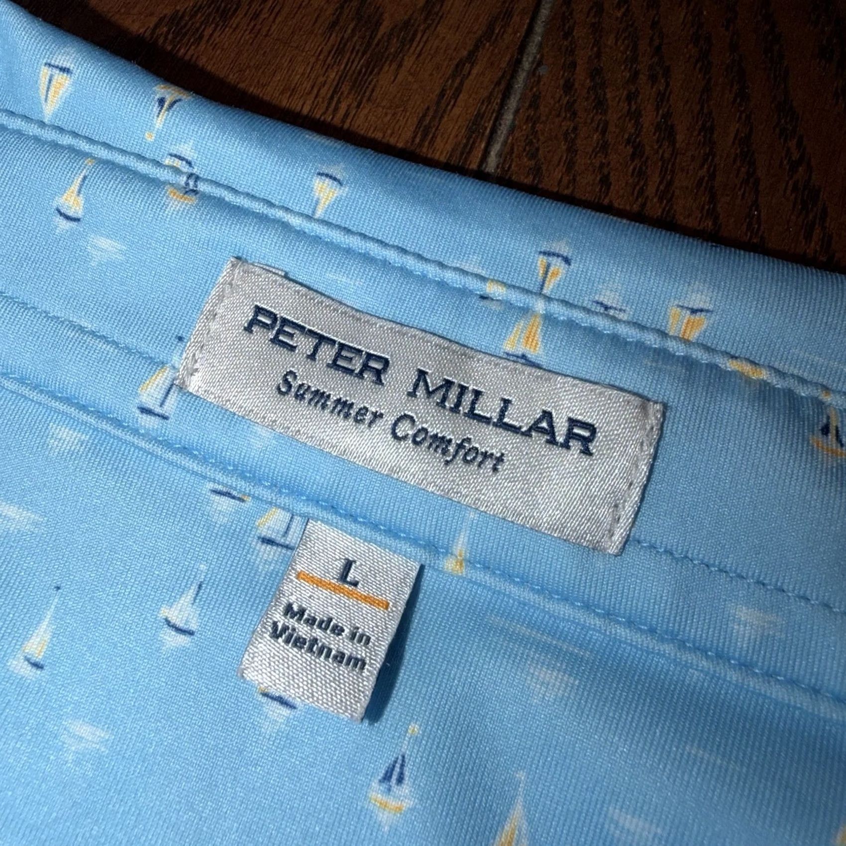 Peter Millar Peter Millar Sailing Away Performance Polo Shirt Mens Medium Blue Sailboat Golf Size US M / EU 48-50 / 2 - 2 Thumbnail