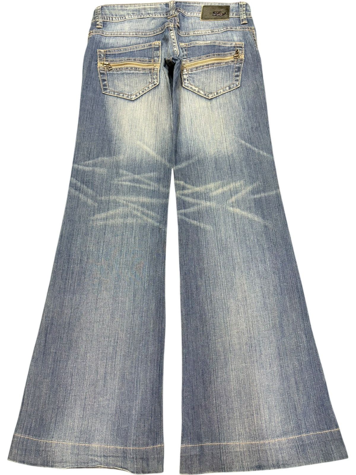 Hysteric Glamour Vintage Japanese Brand Distress Low Rise Flare Jeans Size 30" / US 8 / IT 44 - 2 Thumbnail