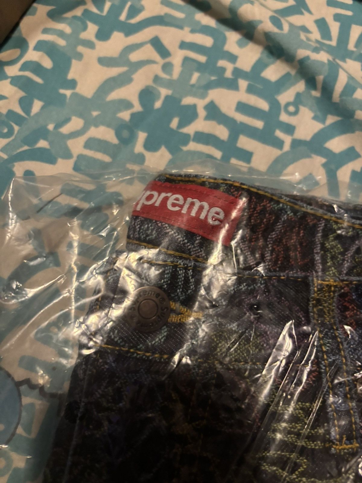 Supreme Supreme Handwriting Double Knee Denim Short 36 Indigo Size US 36 / EU 52 - 6 Thumbnail