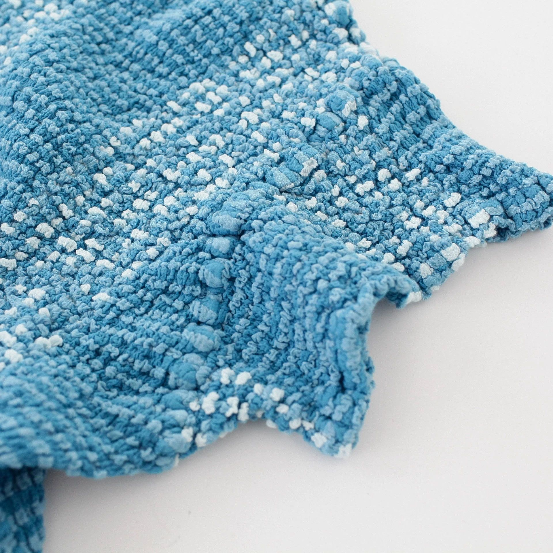 Issey Miyake ISSEY MIYAKE CAULIFLOWER GINGHAM STRIPE BLUE SS Size XS / US 0-2 / IT 36-38 - 4 Thumbnail