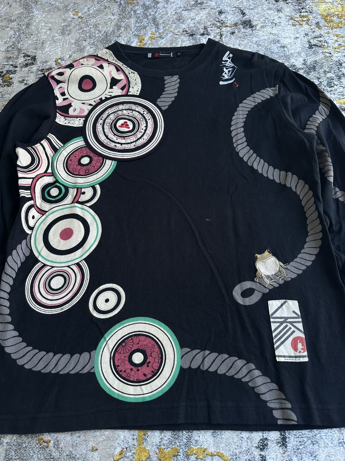 14th Addiction RARE DESIGN SANMARUICHI JAPAN SYMBOL TRIBAL FROGS DRAGON Size US L / EU 52-54 / 3 - 3 Thumbnail