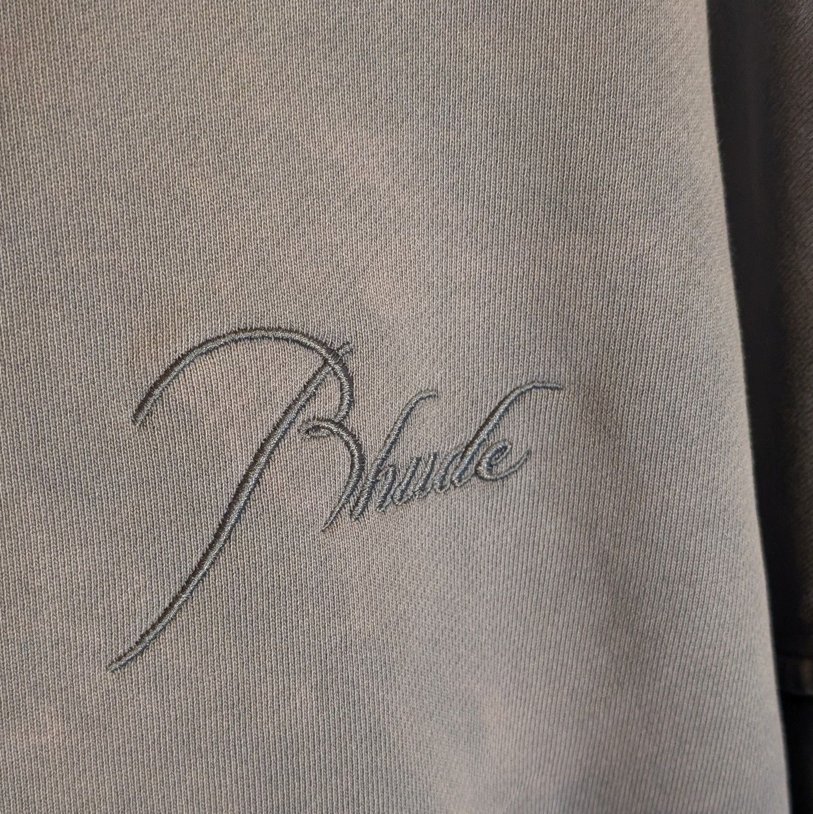 Rhude Distressed Script Logo Zip Hoodie Size US L / EU 52-54 / 3 - 4 Thumbnail