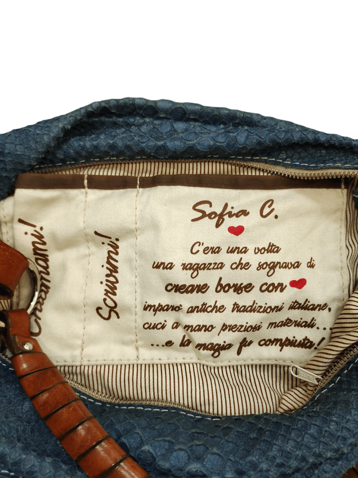 Leather Vintage Sofia C Made In Italy Leather Hobo Shoulder Bag Size ONE SIZE - 12 Thumbnail