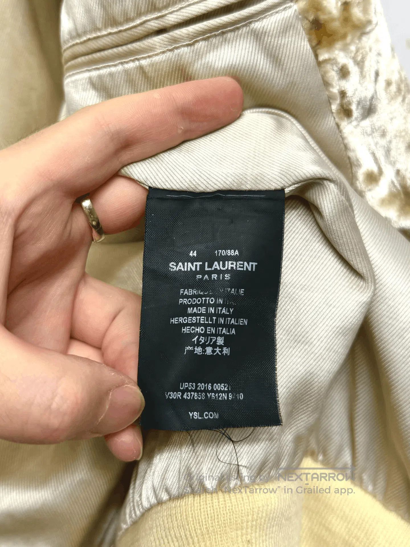 Saint Laurent Paris luxurious velvet bomber jacket with rhinestones. Size M / US 6-8 / IT 42-44 - 6 Thumbnail
