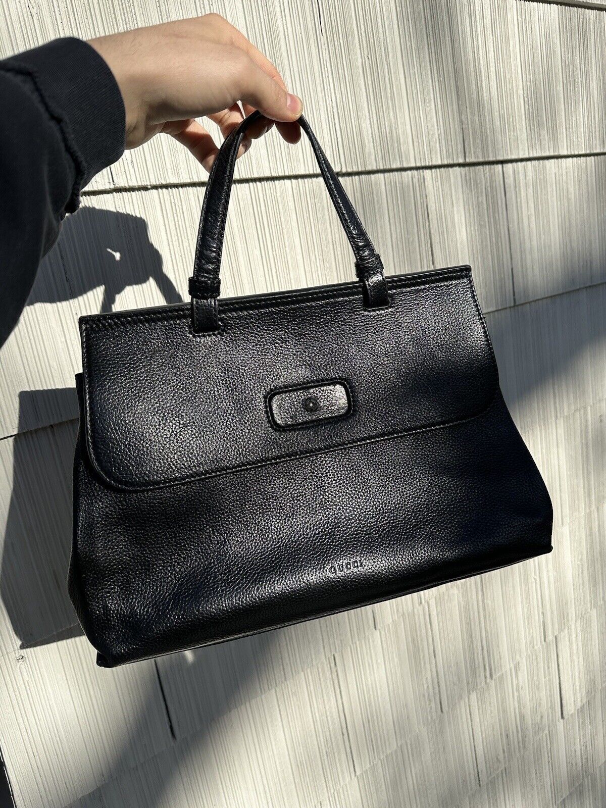 Gucci Authentic Gucci Bamboo Daily Top Handle Bag Black Leather Size ONE SIZE - 2 Thumbnail