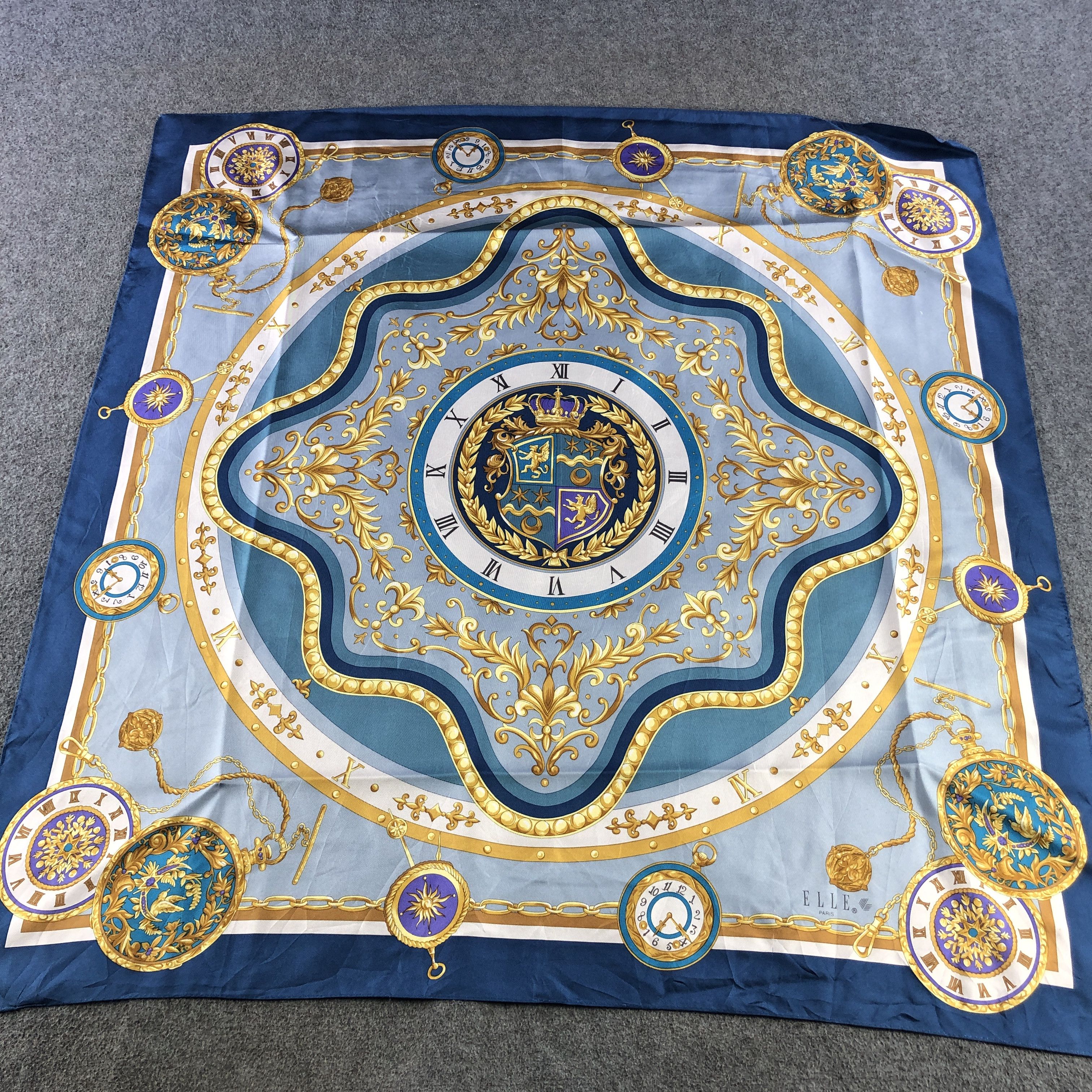 Vintage Elle Silk Baroque Scarf M1374 Size ONE SIZE - 2 Thumbnail