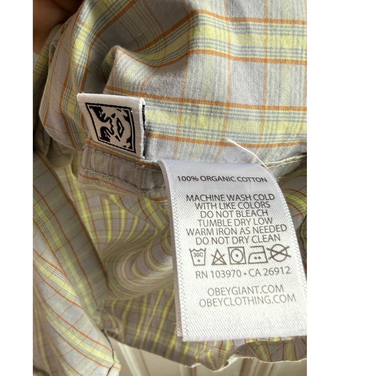 Obey Obey Propaganda Men's Plaid Button Down Shirt -Elephant Logo Size US L / EU 52-54 / 3 - 4 Thumbnail
