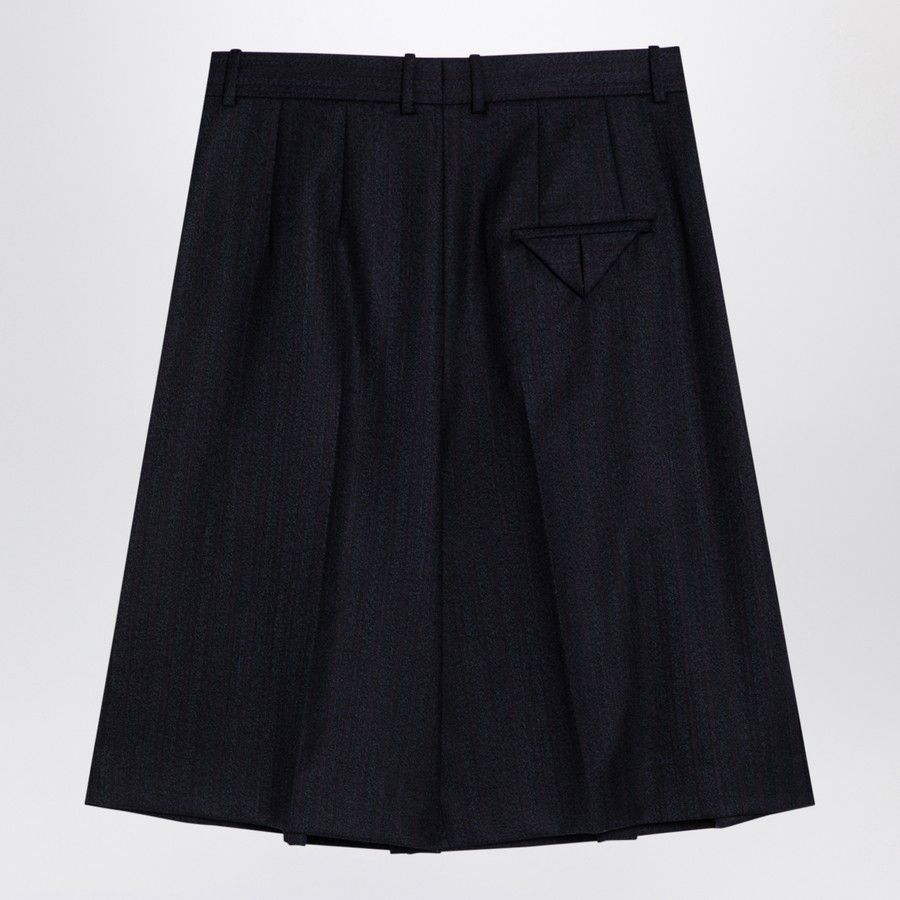 Bottega Veneta o1d2blof0824 Wool Shorts in Navy Blue Size 25" / US 0 / IT 36 - 2 Thumbnail