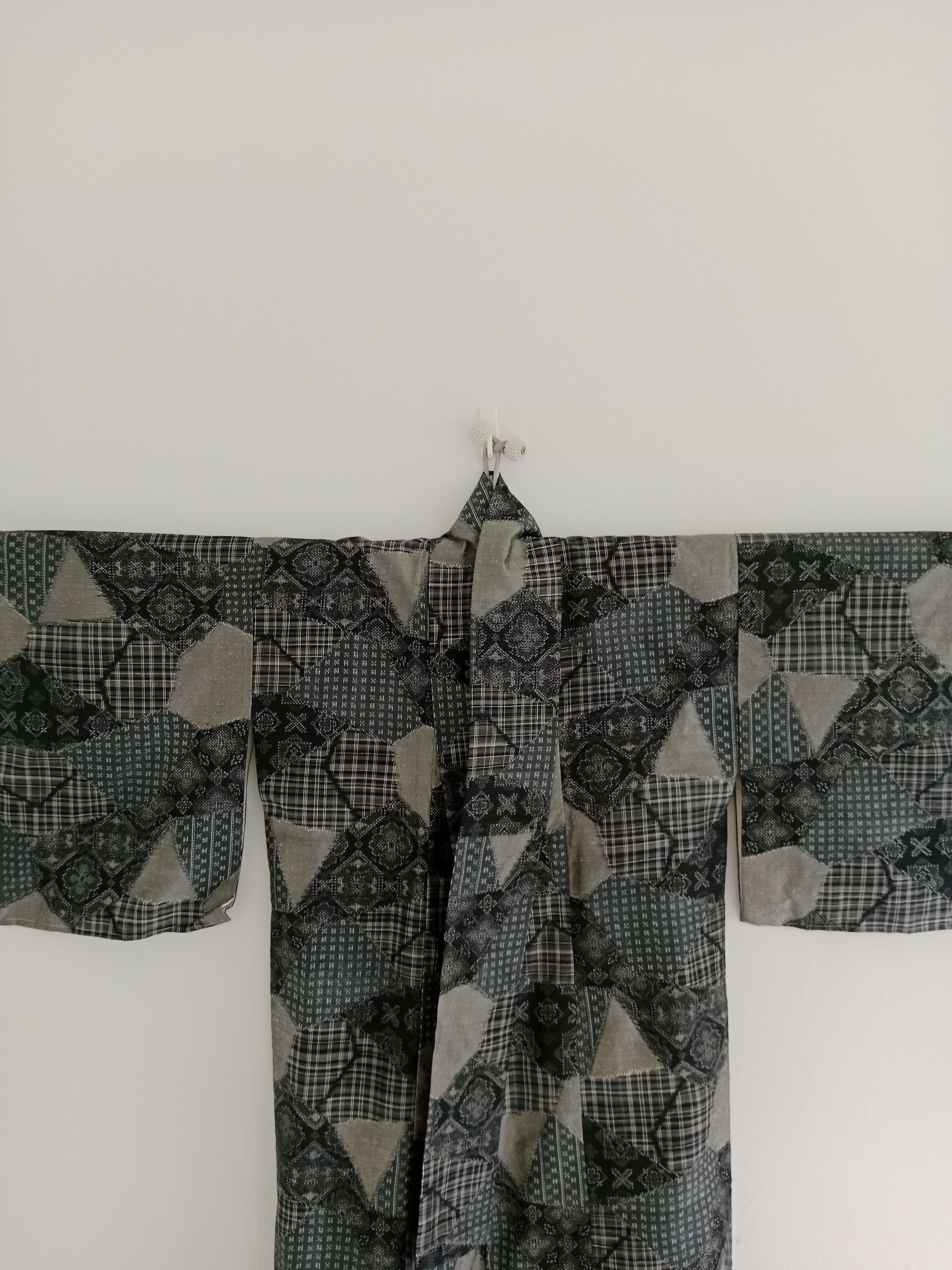 Japanese Brand Vintage Yukata Kimono Patchwork Motif Nice Style Size US L / EU 52-54 / 3 - 3 Thumbnail