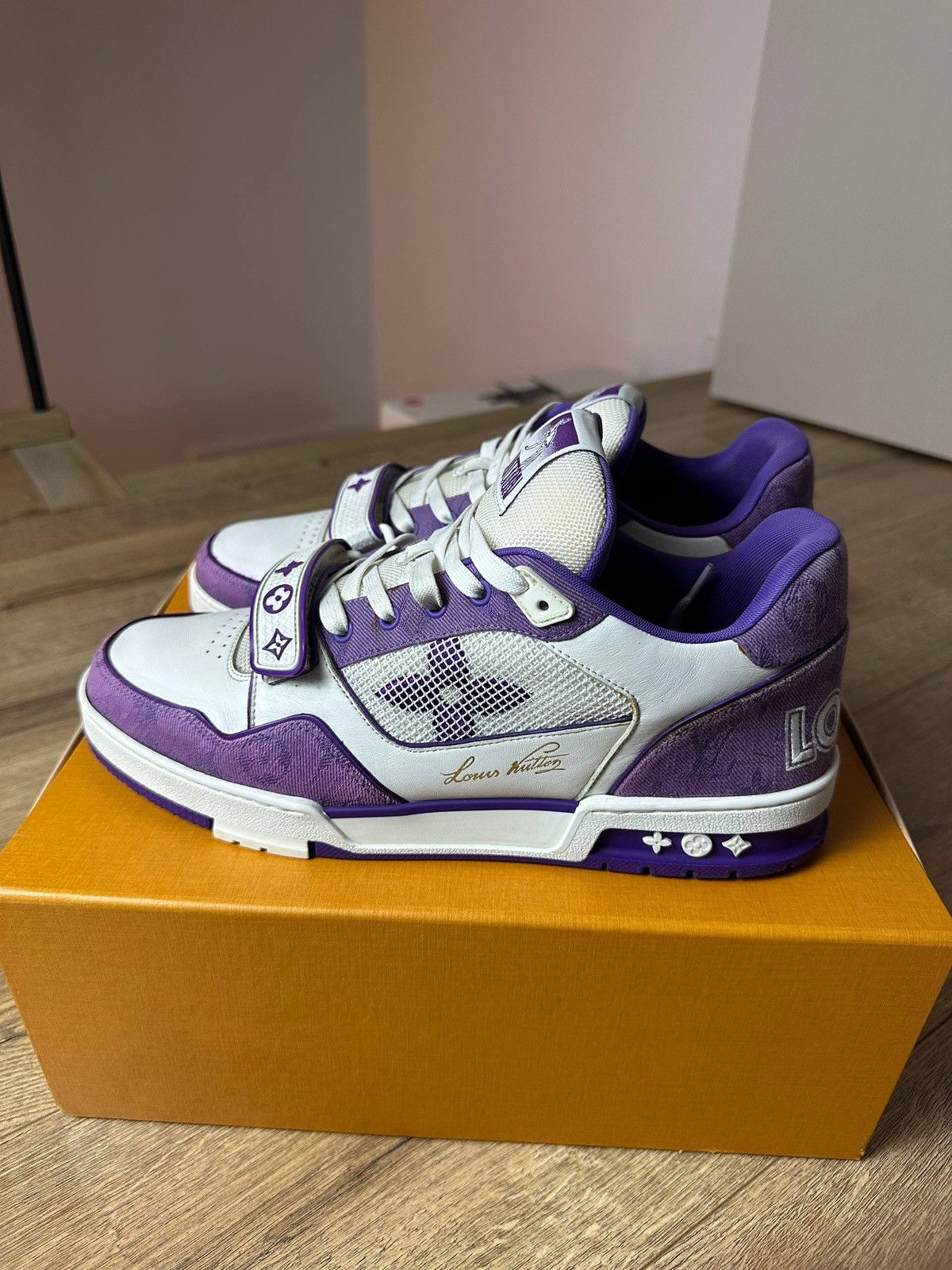 Louis Vuitton Louis Vuitton Trainer Purple Stripe Size US 10 / EU 43 - 1 Thumbnail