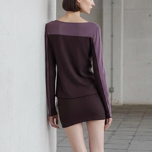 Other The Cop Copine Two Coloured Purple Top Size ONE SIZE - 4 Thumbnail