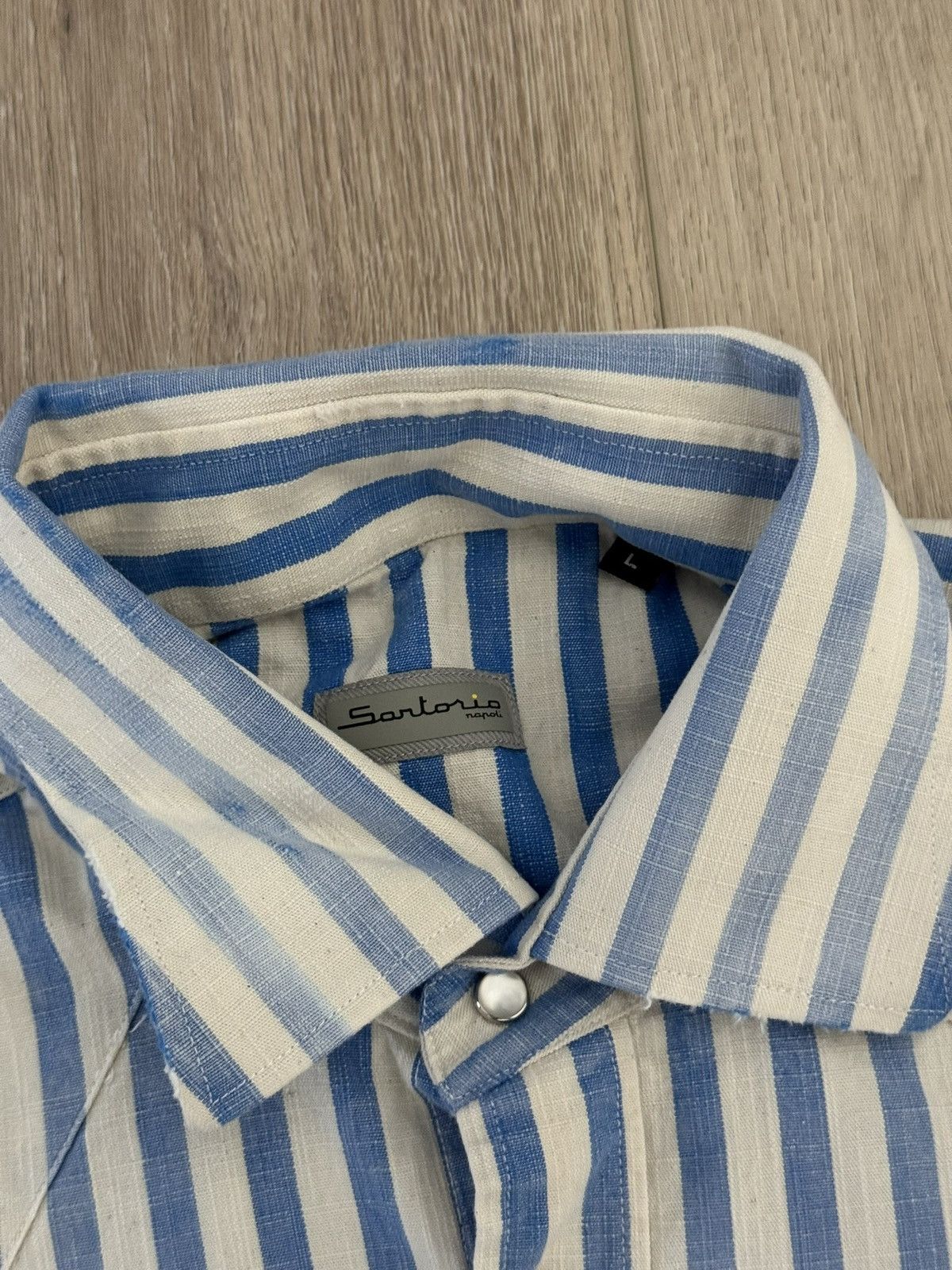 SARTORIO Sartorio Napoli Western Striped Snap Shirt Size US L / EU 52-54 / 3 - 4 Thumbnail