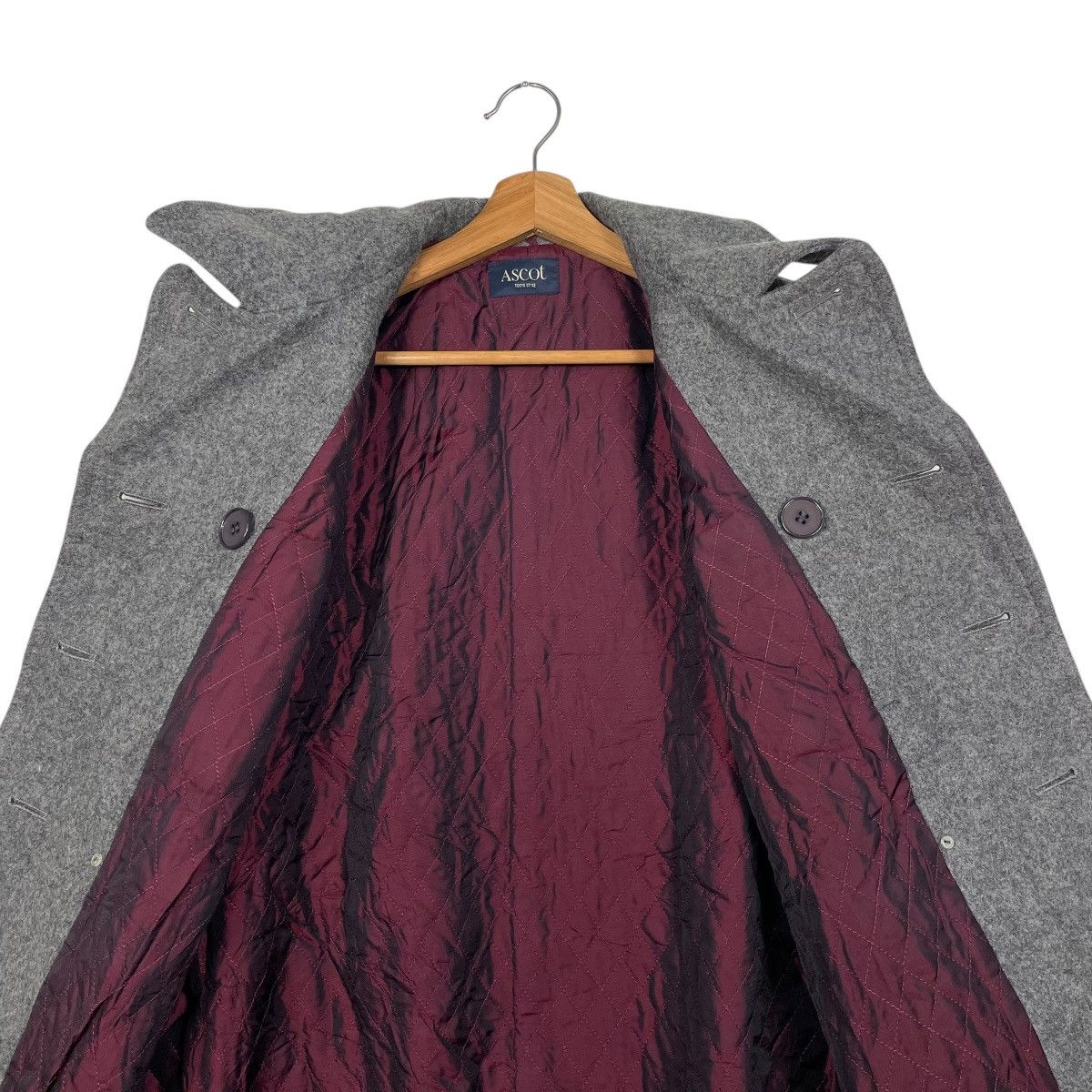 Japanese Brand Ascot Double Breasted Wool Coat Size M / US 6-8 / IT 42-44 - 12 Thumbnail
