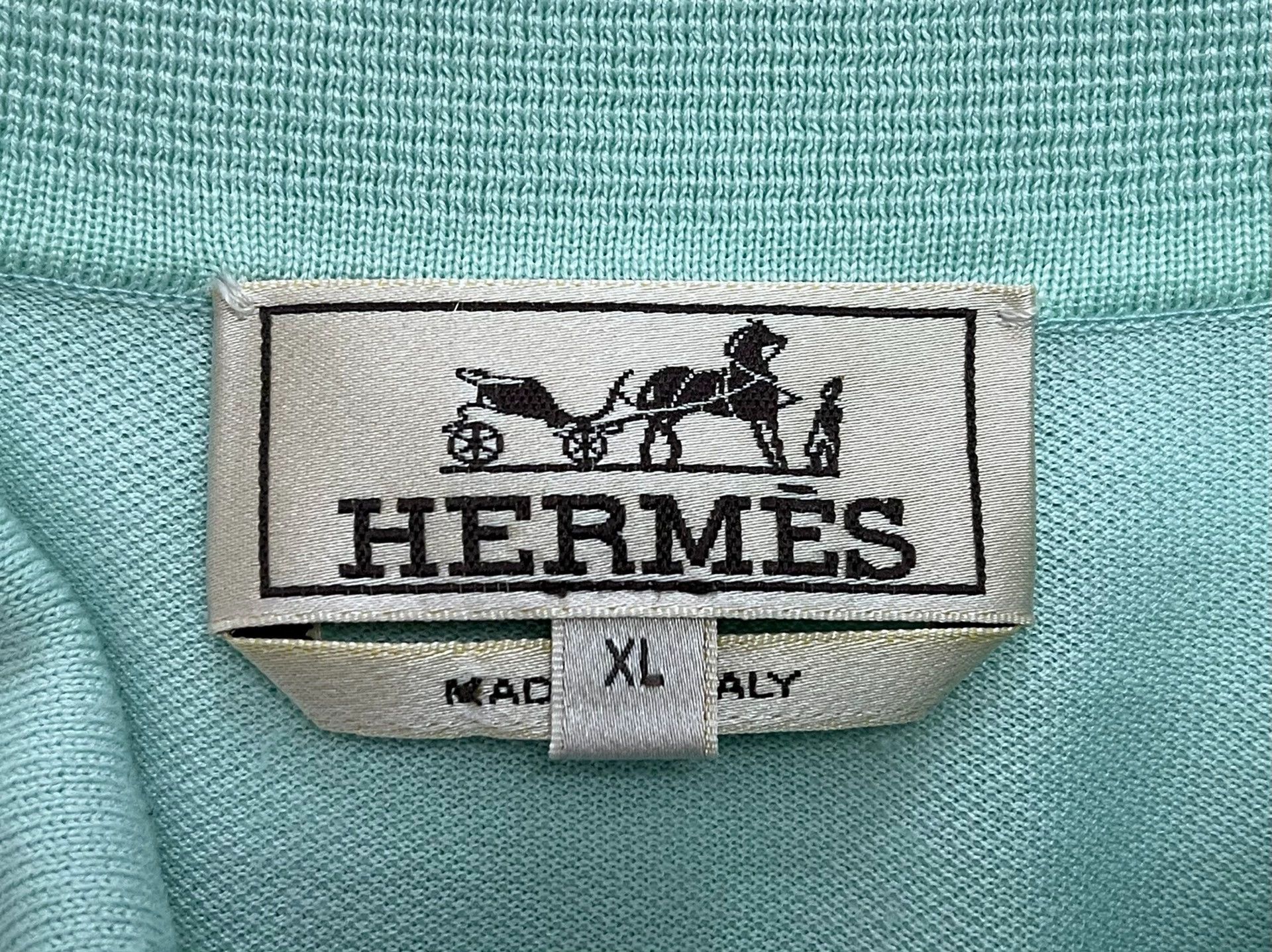 Hermes Hermes Polo Shirt Yellow-Green XL Size US XL / EU 56 / 4 - 3 Thumbnail