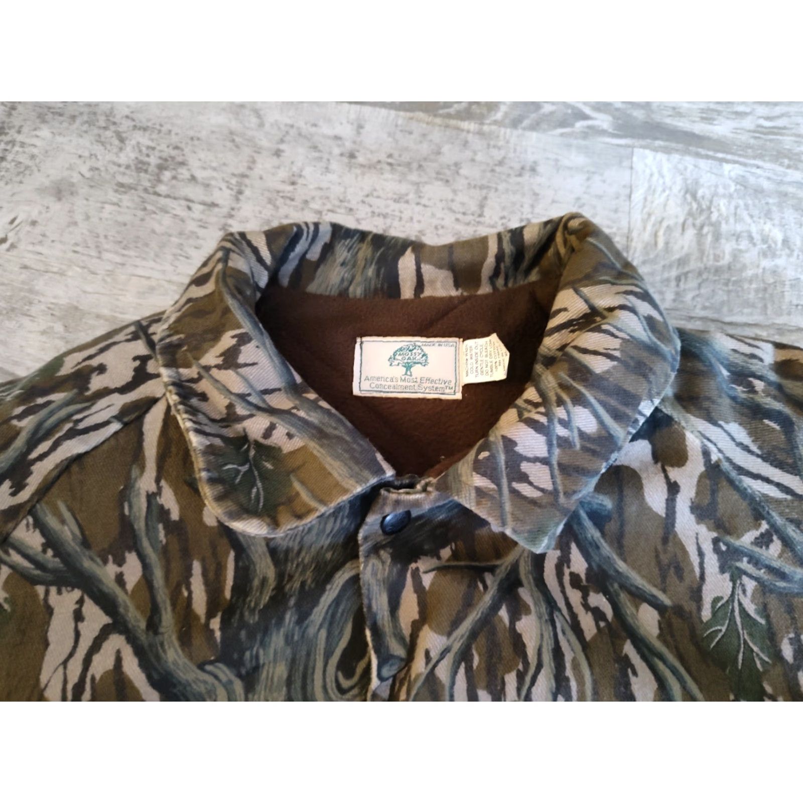 Vintage VINTAGE Mossy Oak Jacket Mens XL Brown Realtree Camouflage Outdoor Coat/Outerwear Regular Lined 100% Cotton Button Front Size US XL / EU 56 / 4 - 6 Thumbnail