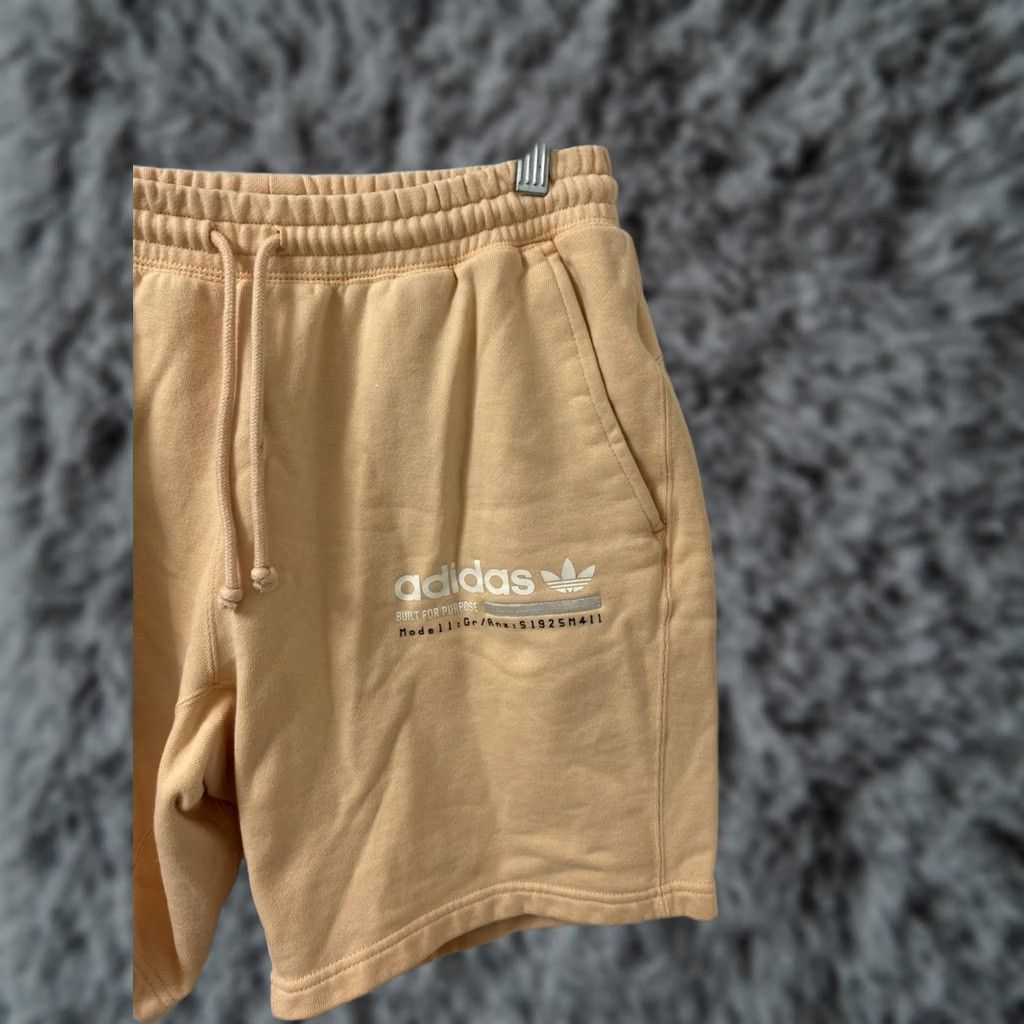 Adidas Adidas Originals Sweat Shorts Mens M Peach Orange Built For Purpose Cotton Short Size US 31 - 1 Thumbnail