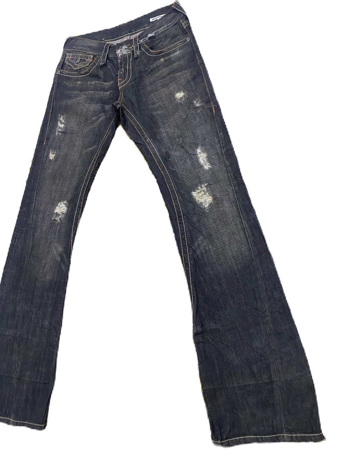 Japanese Brand × Junya Watanabe × semanticdesign FLARE JEANS JAPAN BRAND SEMANTIC DESIGN RIPPED STYLE DENIM Size US 32 / EU 48 - 6 Thumbnail