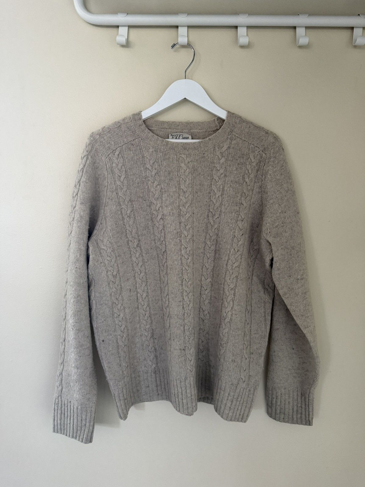 J.Crew Cable knit shaggy wool sweater Size US L / EU 52-54 / 3 - 1 Thumbnail
