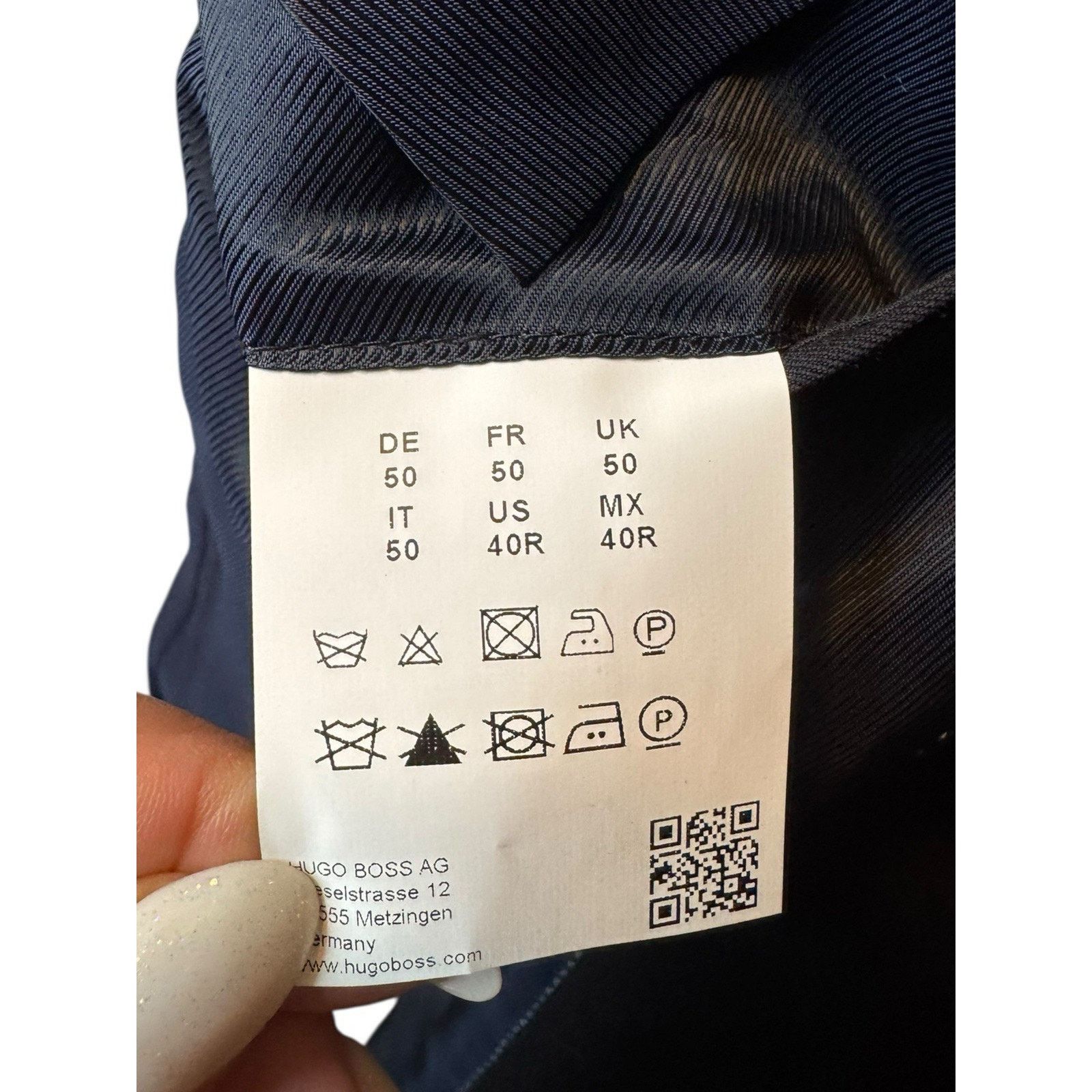 Hugo Boss HUGO BOSS Pasolini Movie Super 100 Blue Sport Coat Blazer Size 40R - 9 Thumbnail